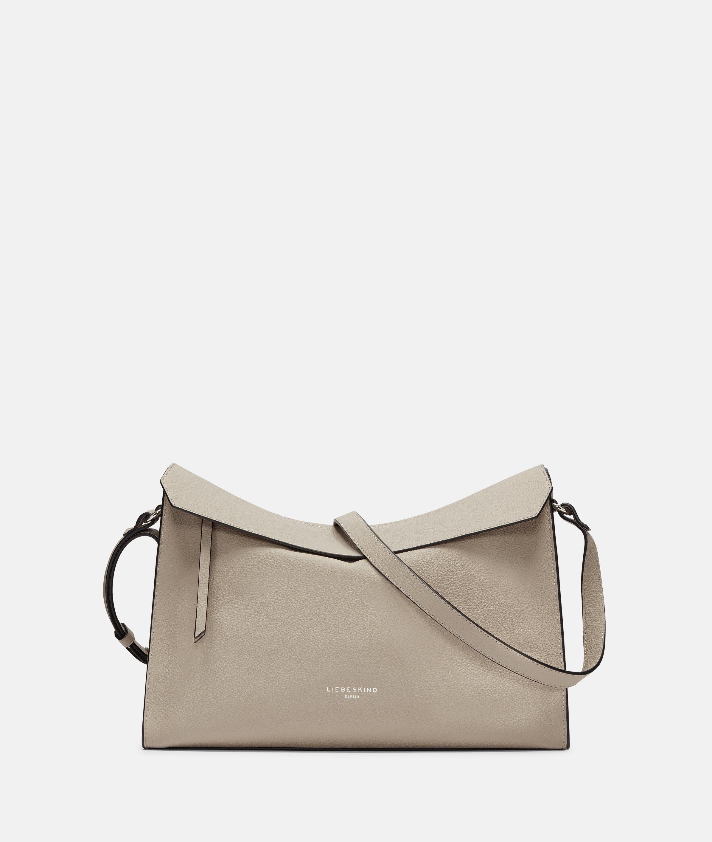 Liebeskind Berlin - Geräumige Schultertasche aus Rindsleder -  Beige