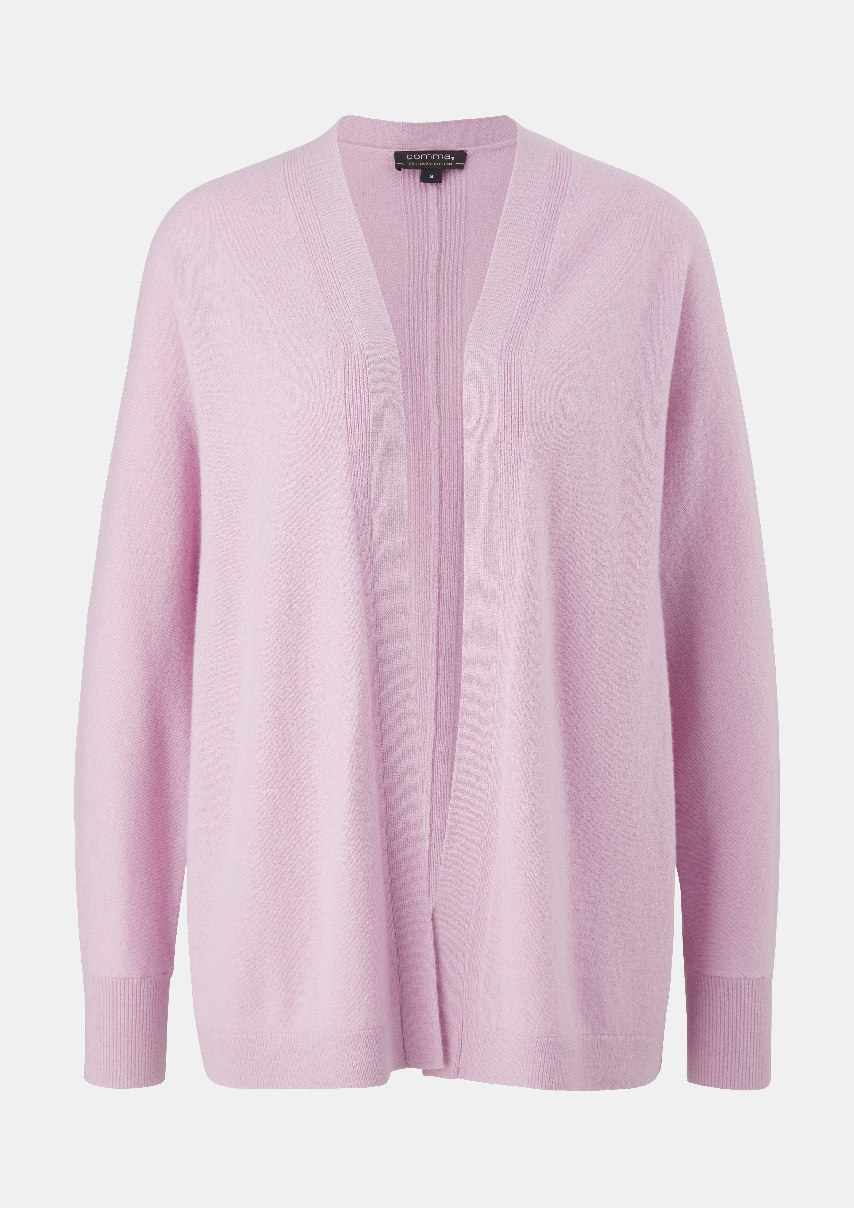 Cashmere blend cardigan with batwing sleeves - pearl pink Cashmere blend cardigan with batwing sleeves - pearl pink