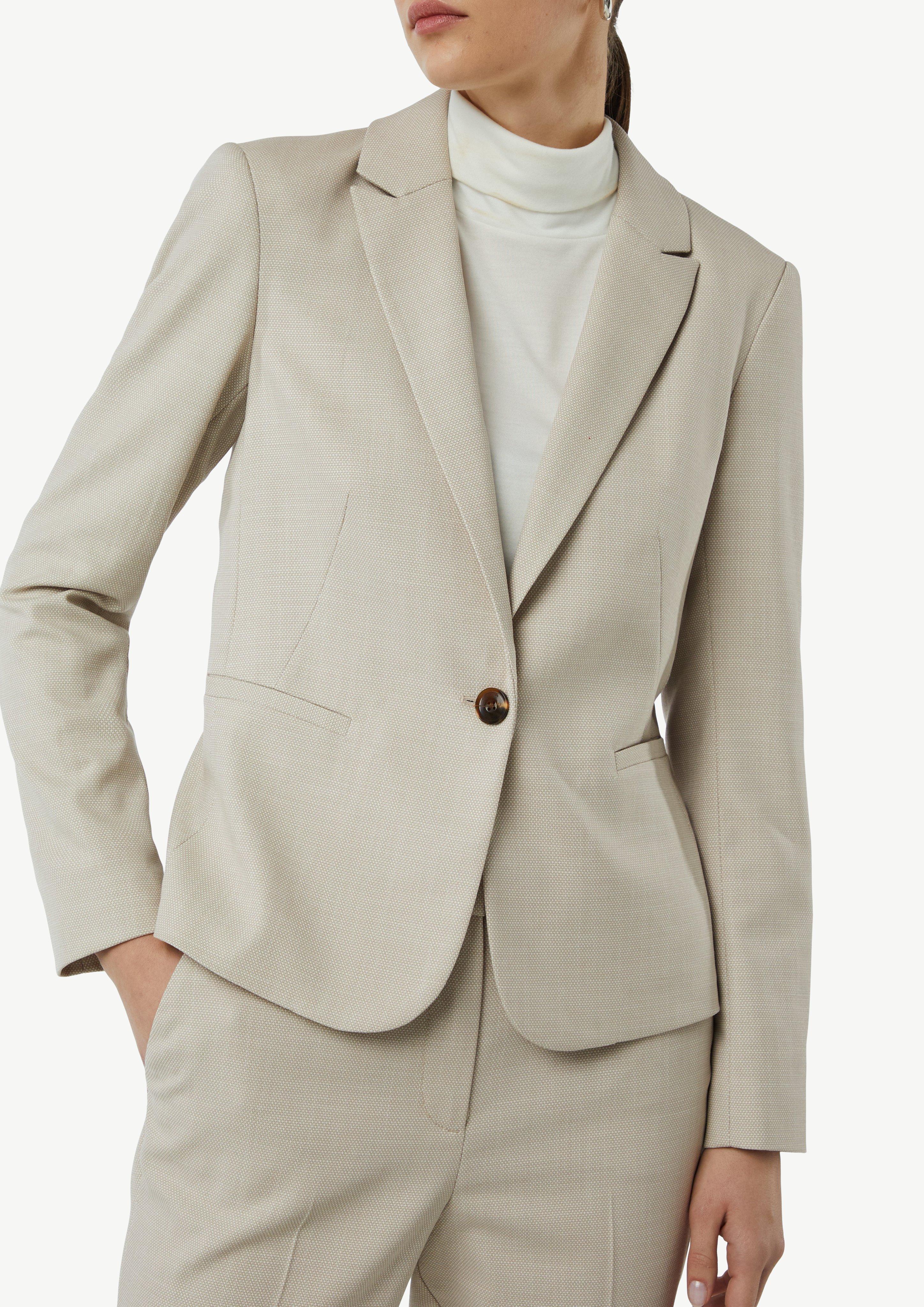 Blazer with a textured pattern - sand | Comma Blazer with a textured pattern - sand | Comma