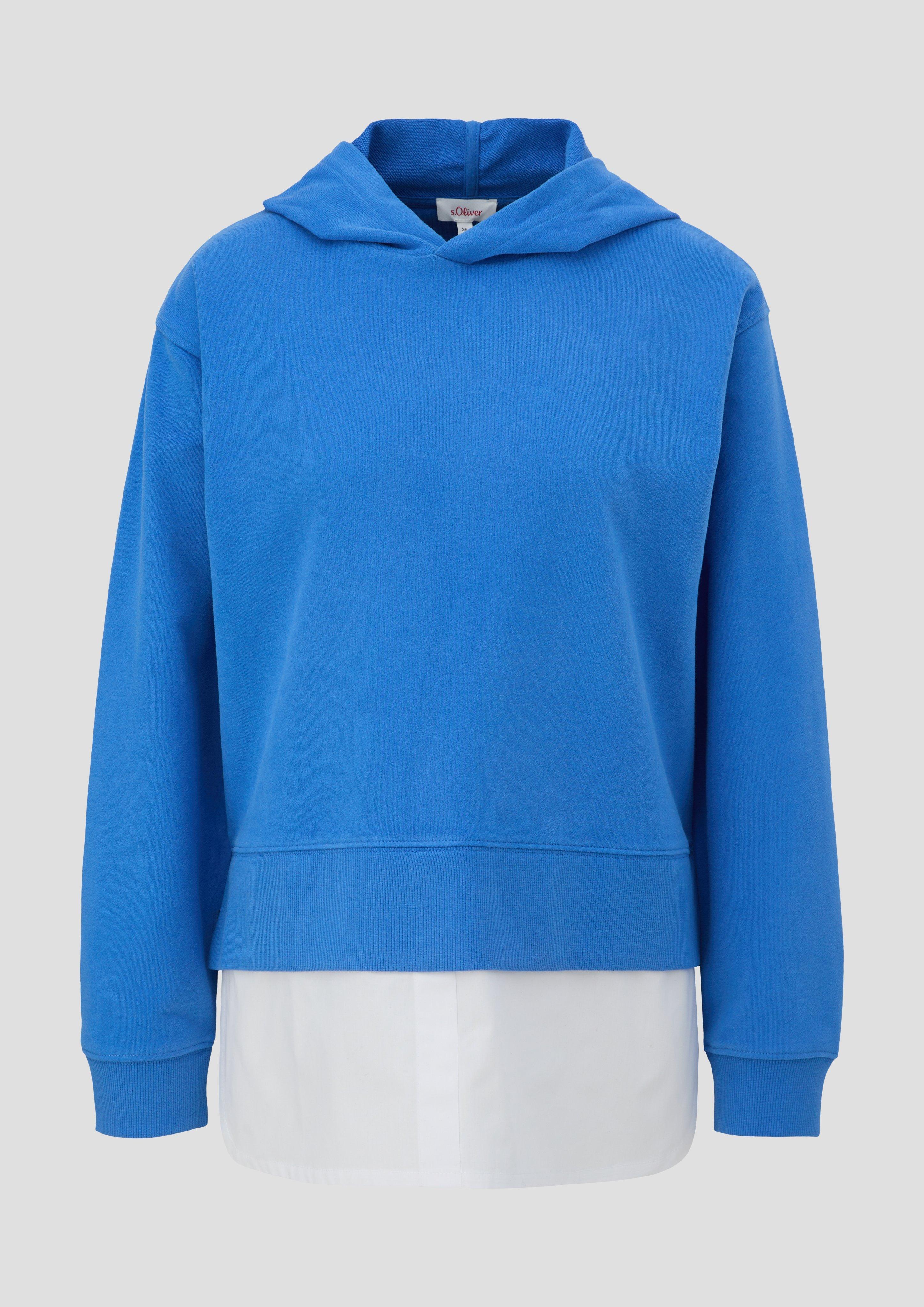 s.Oliver - Sweatshirt mit Layering-Detail, Damen, blau