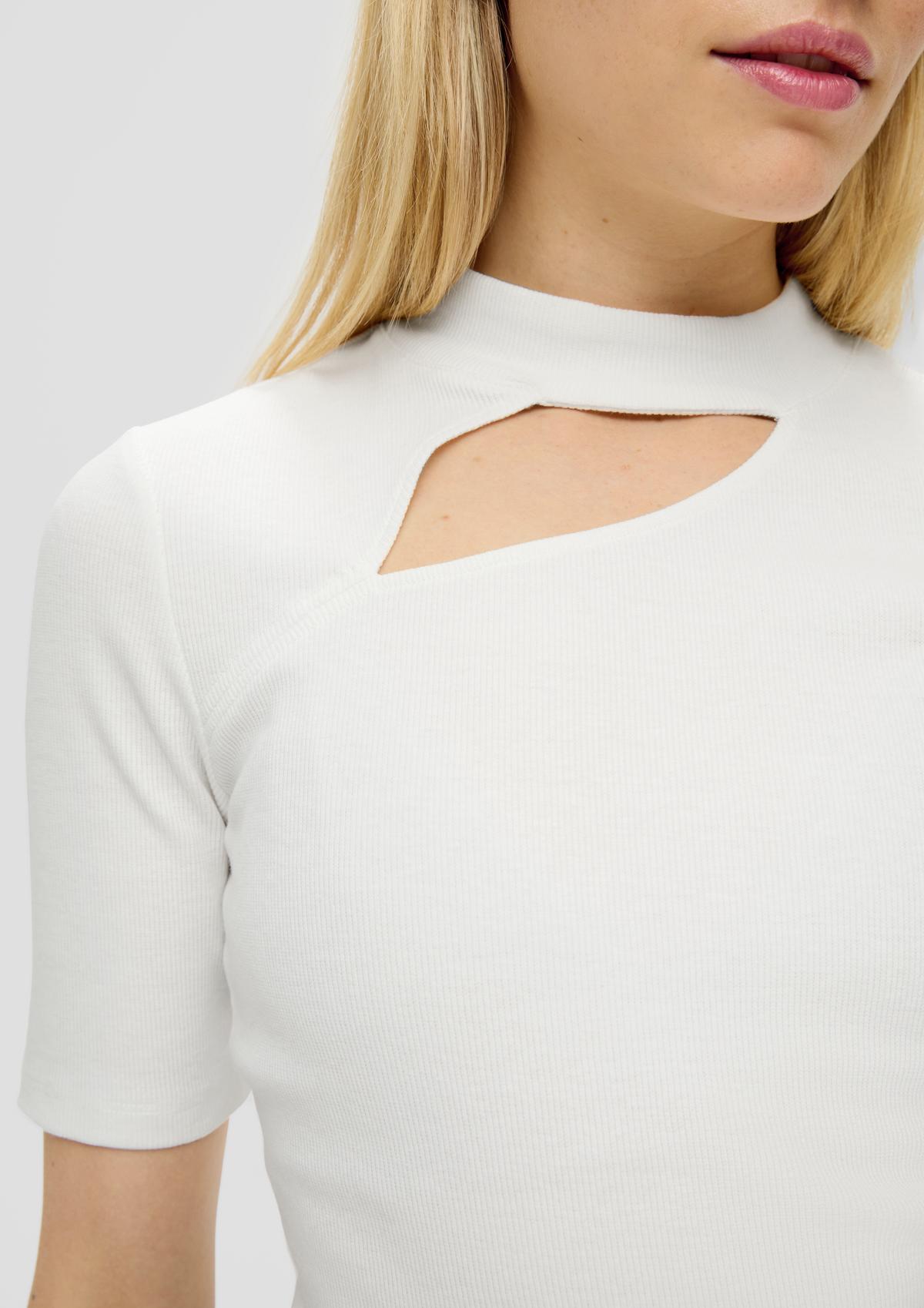 s.Oliver Rippshirt mit Cut-out-Detail