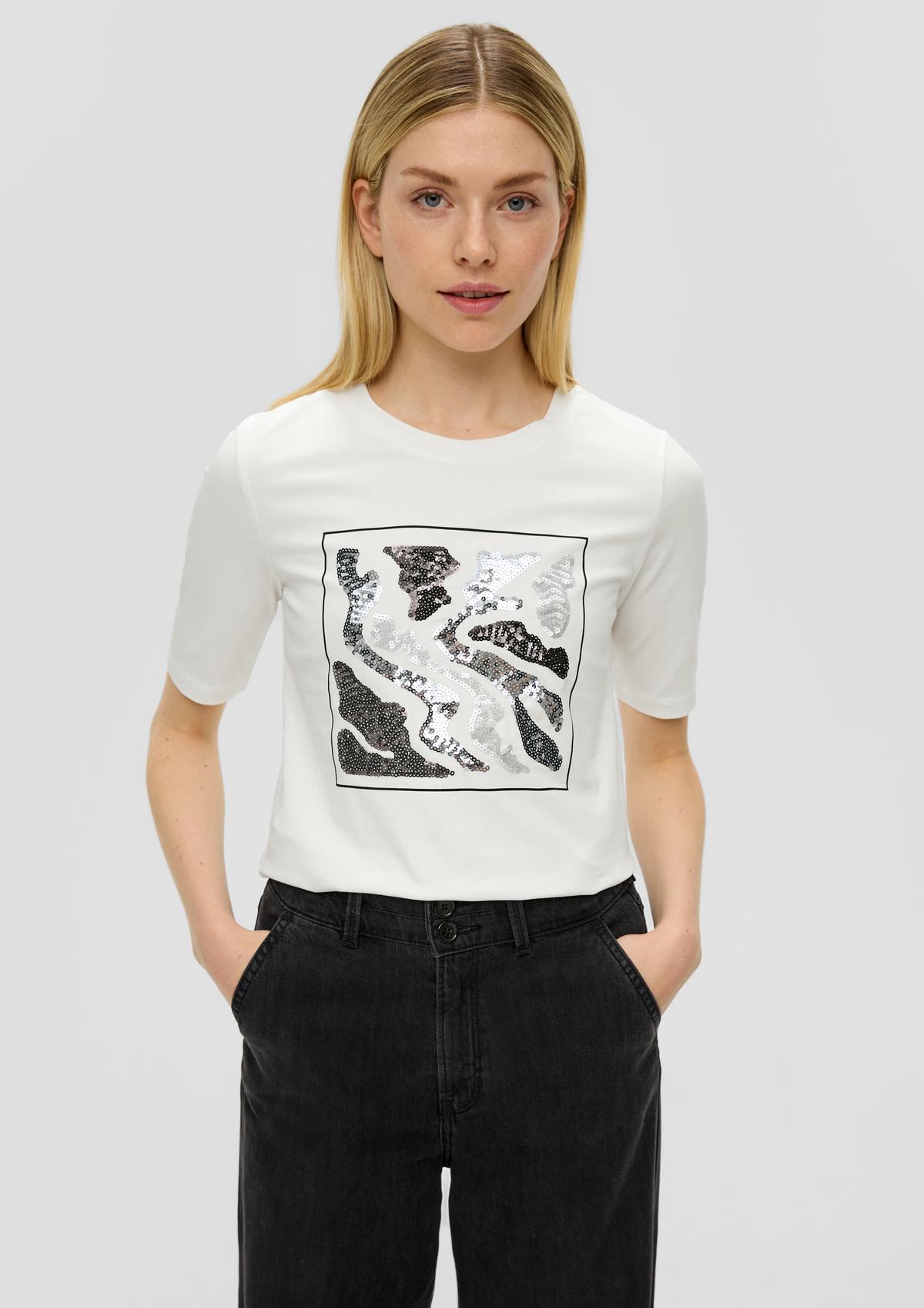 s.Oliver T-Shirt mit Pailletten-Detail