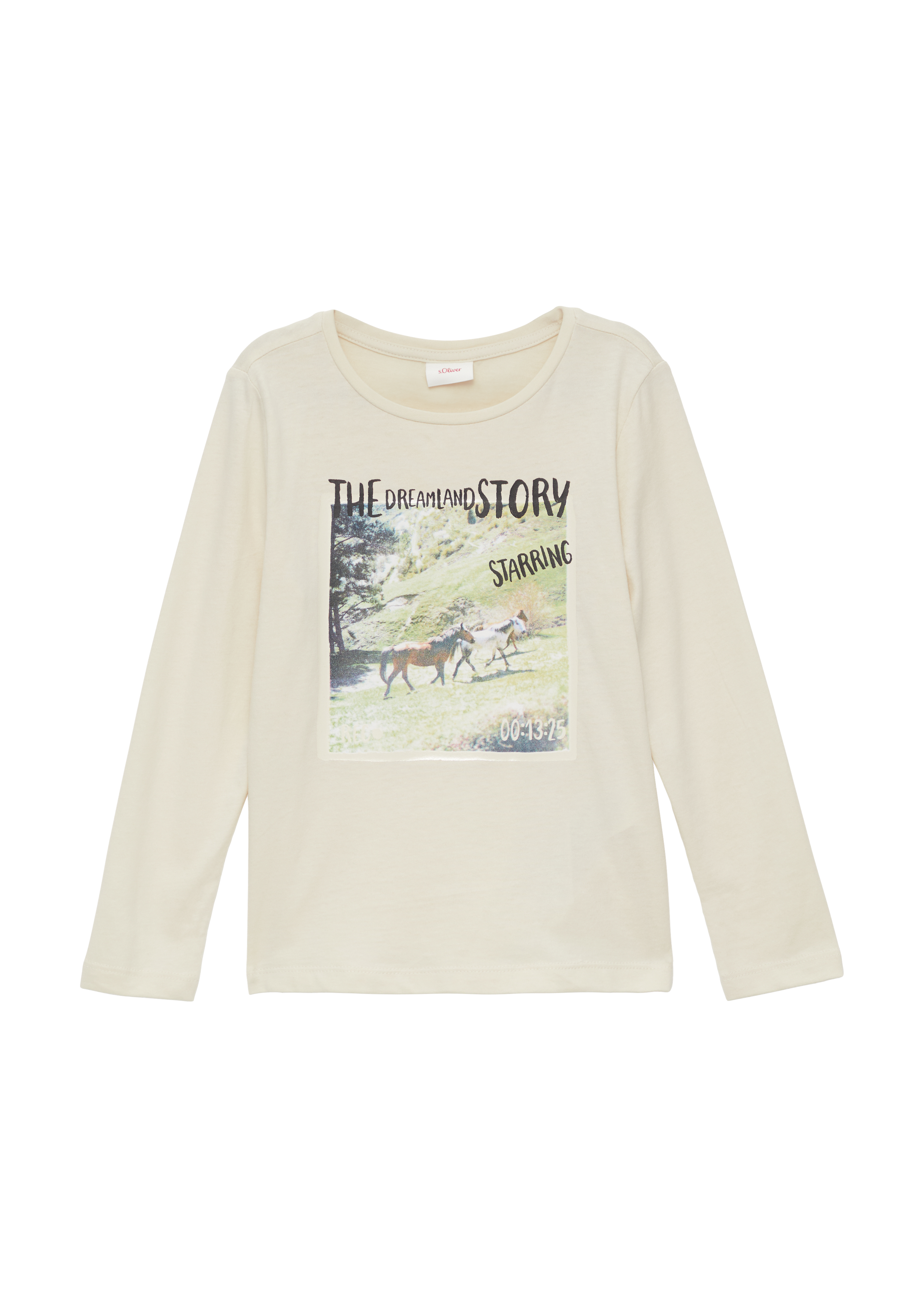 s.Oliver - Langarmshirt mit Fotoprint, Kinder, Beige