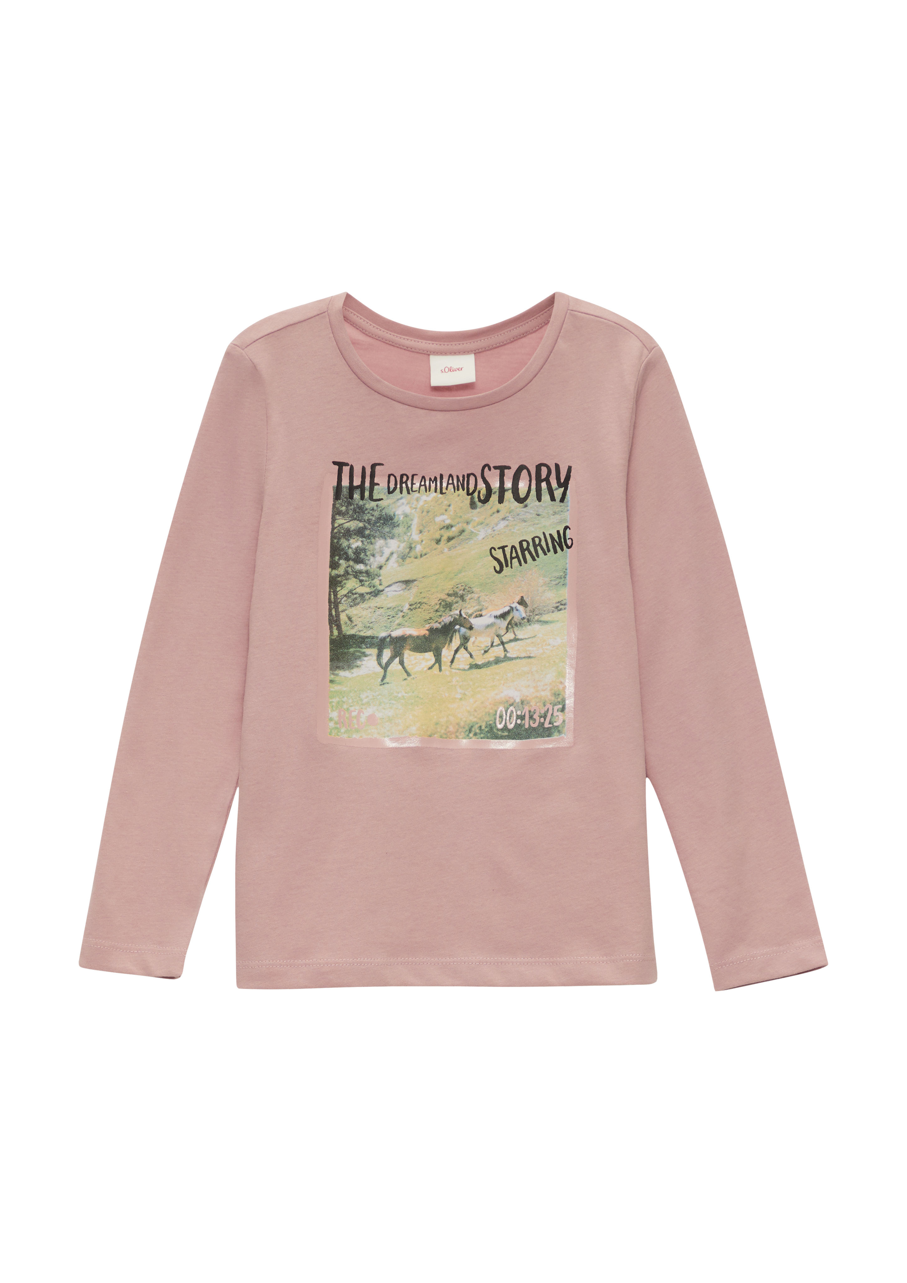 s.Oliver - Langarmshirt mit Fotoprint, Kinder, Rosa