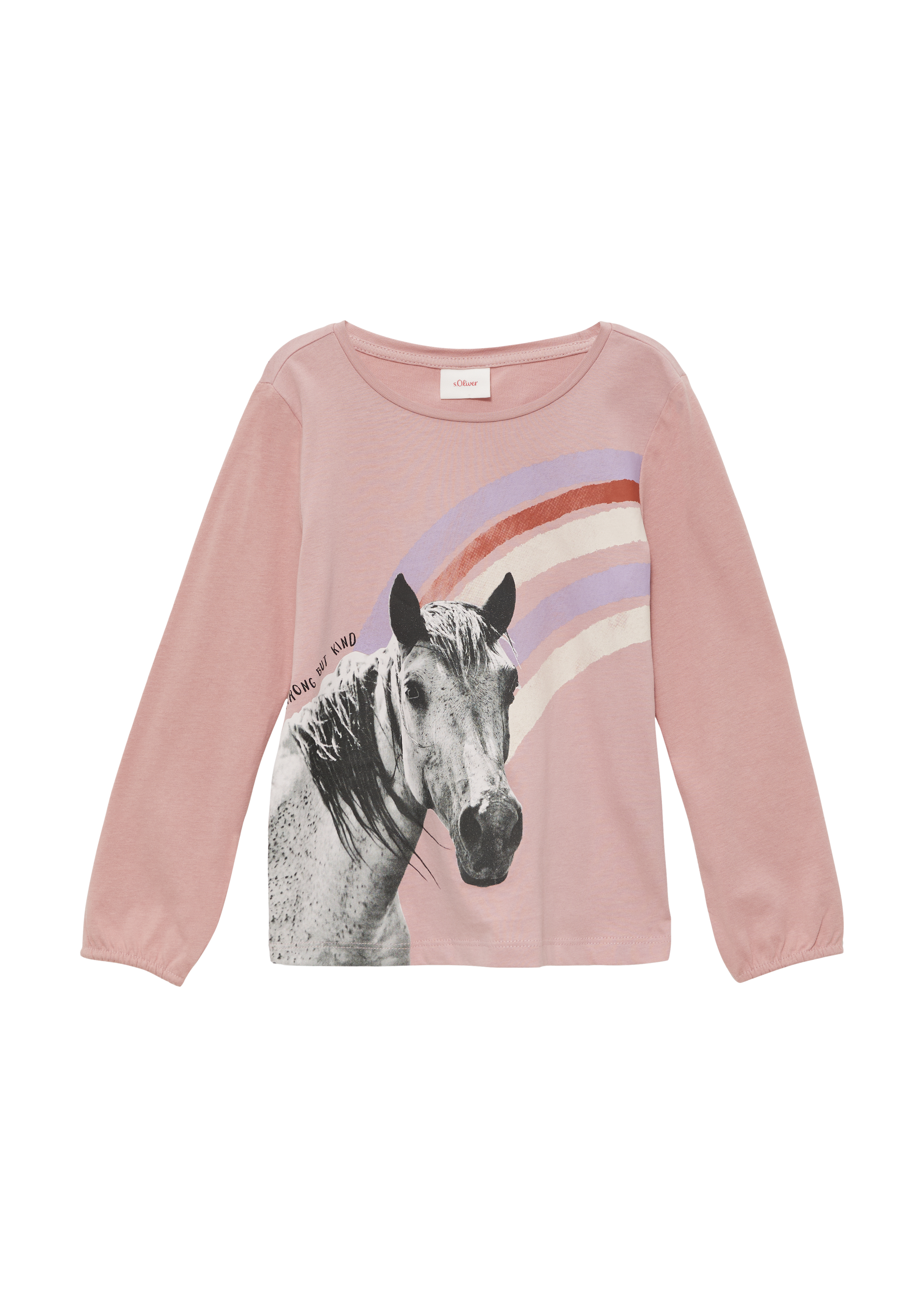 s.Oliver - Weiches Langarmshirt mit Fotoprint, Kinder, Rosa