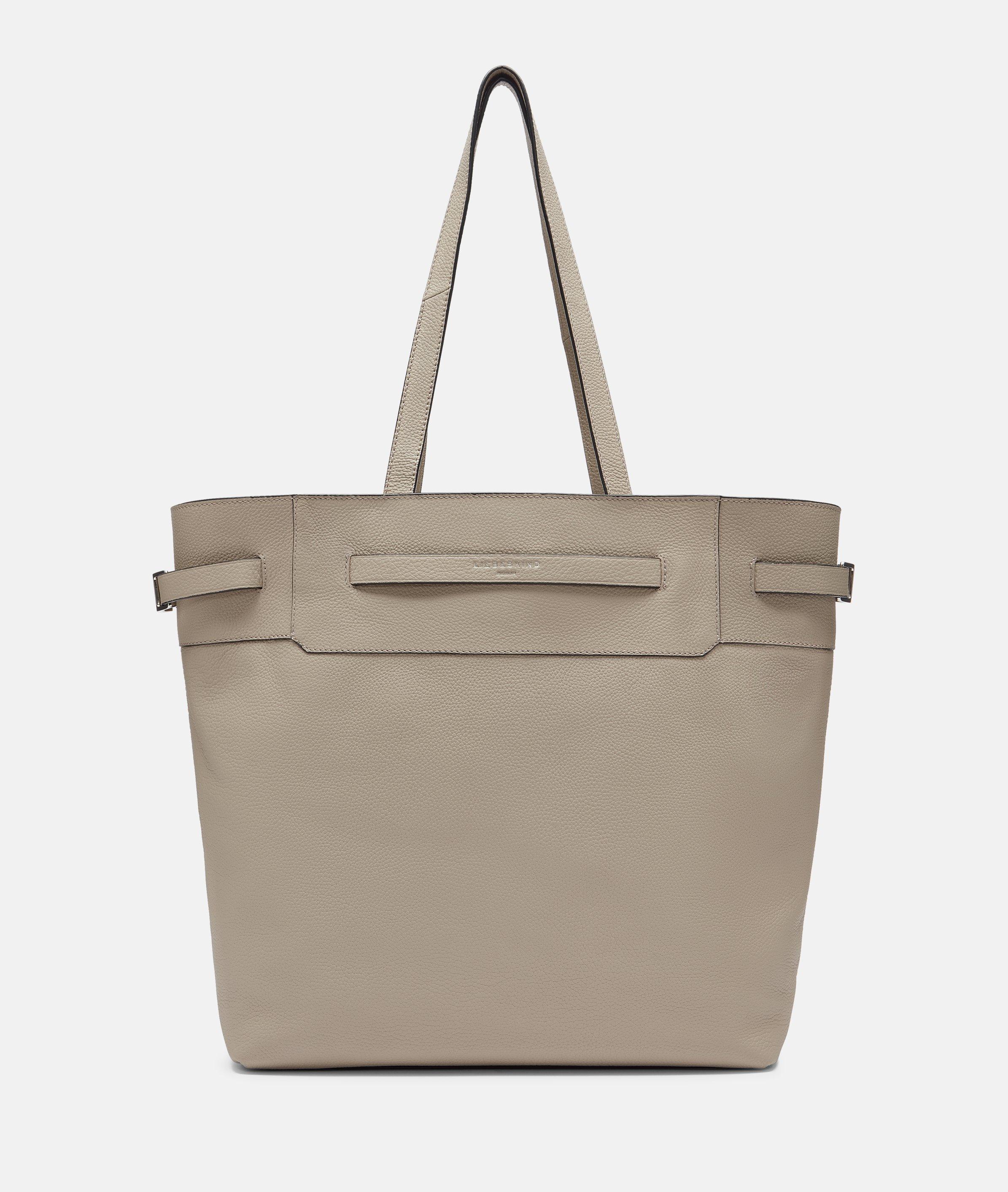 Liebeskind Berlin - Große Schultertasche aus Rindsleder -  Beige