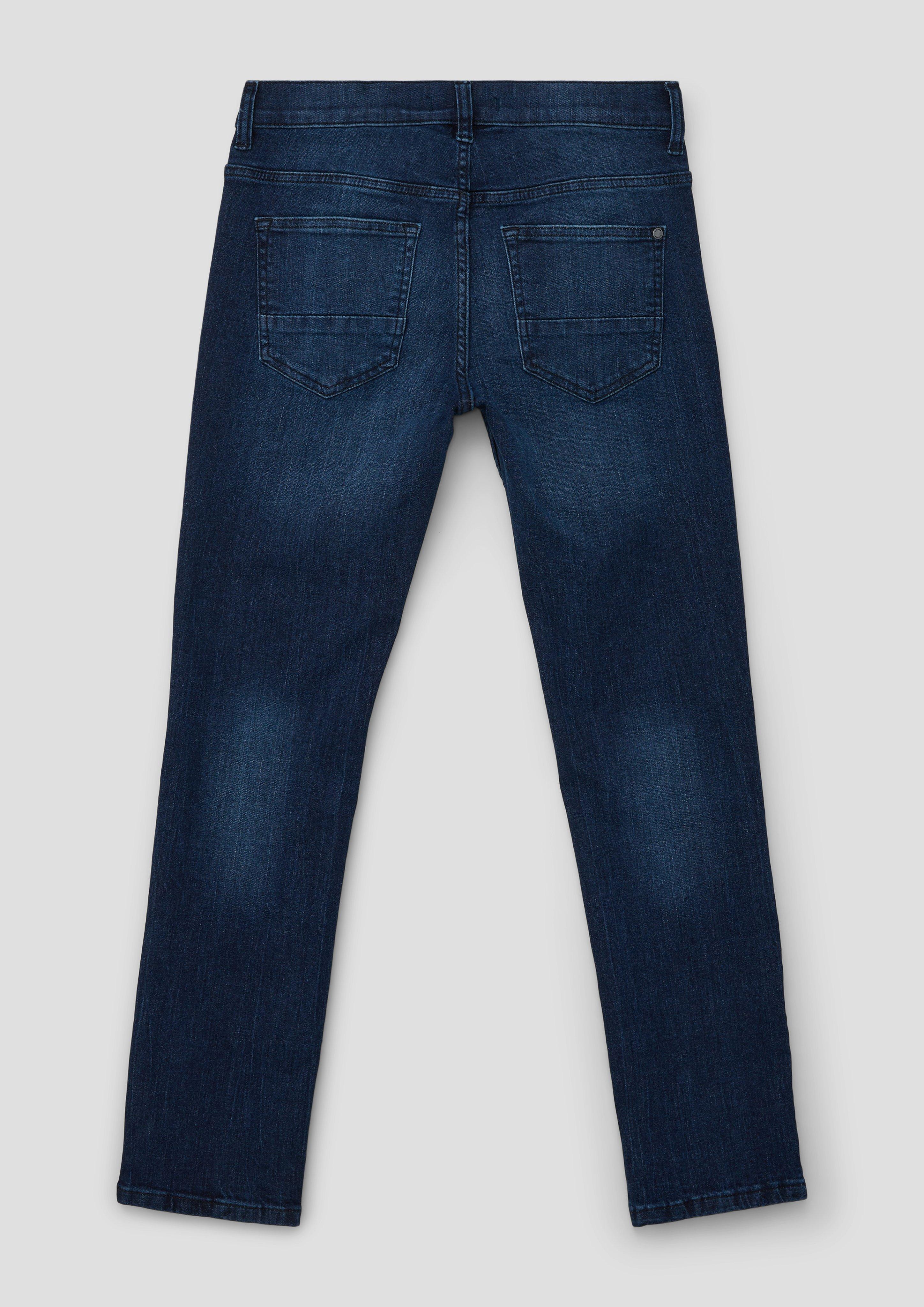 NAME IT KIDS geruite slim fit broek NKMSILAS grijs