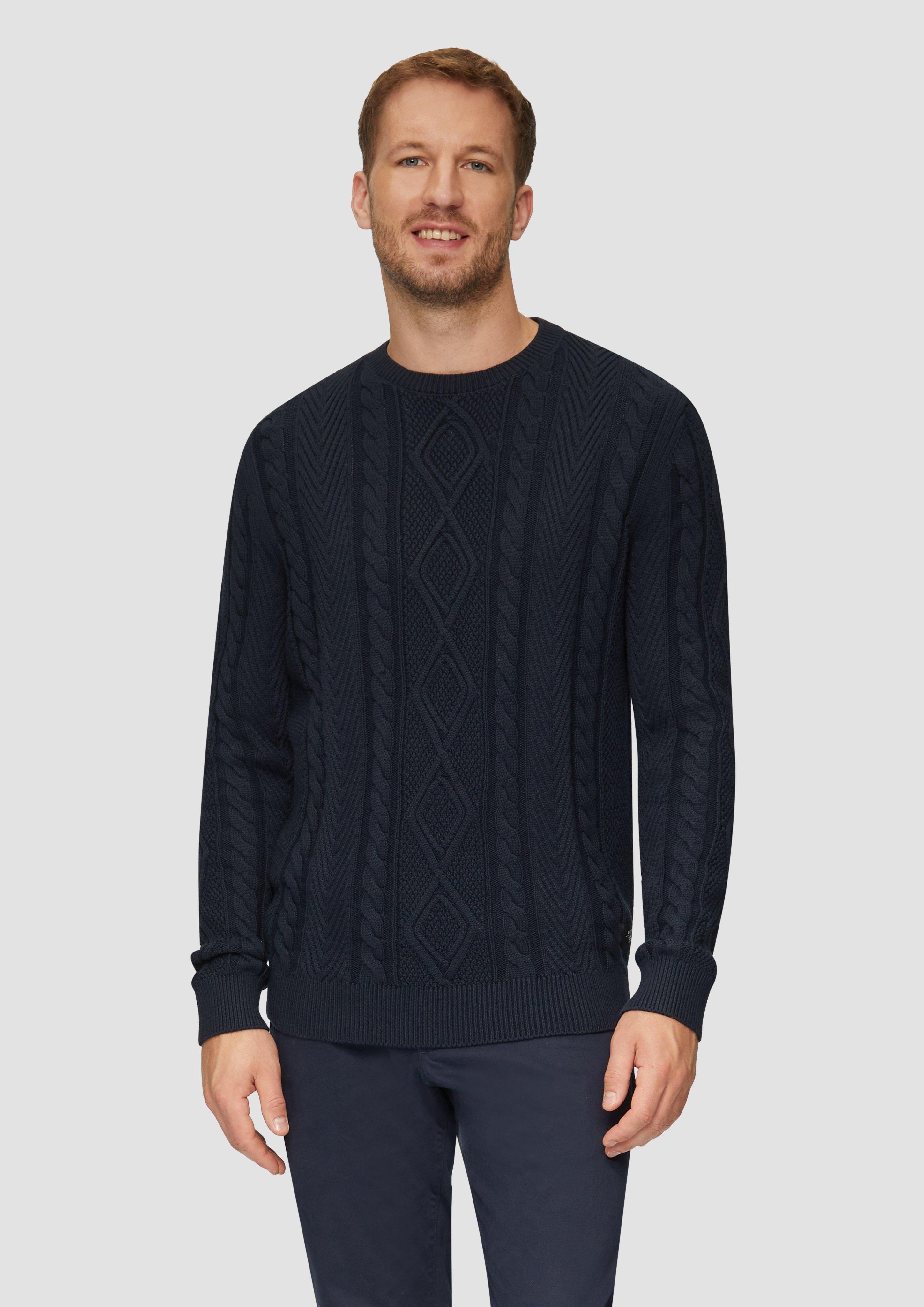 S.Oliver Strickpullover mit Zopfmuster