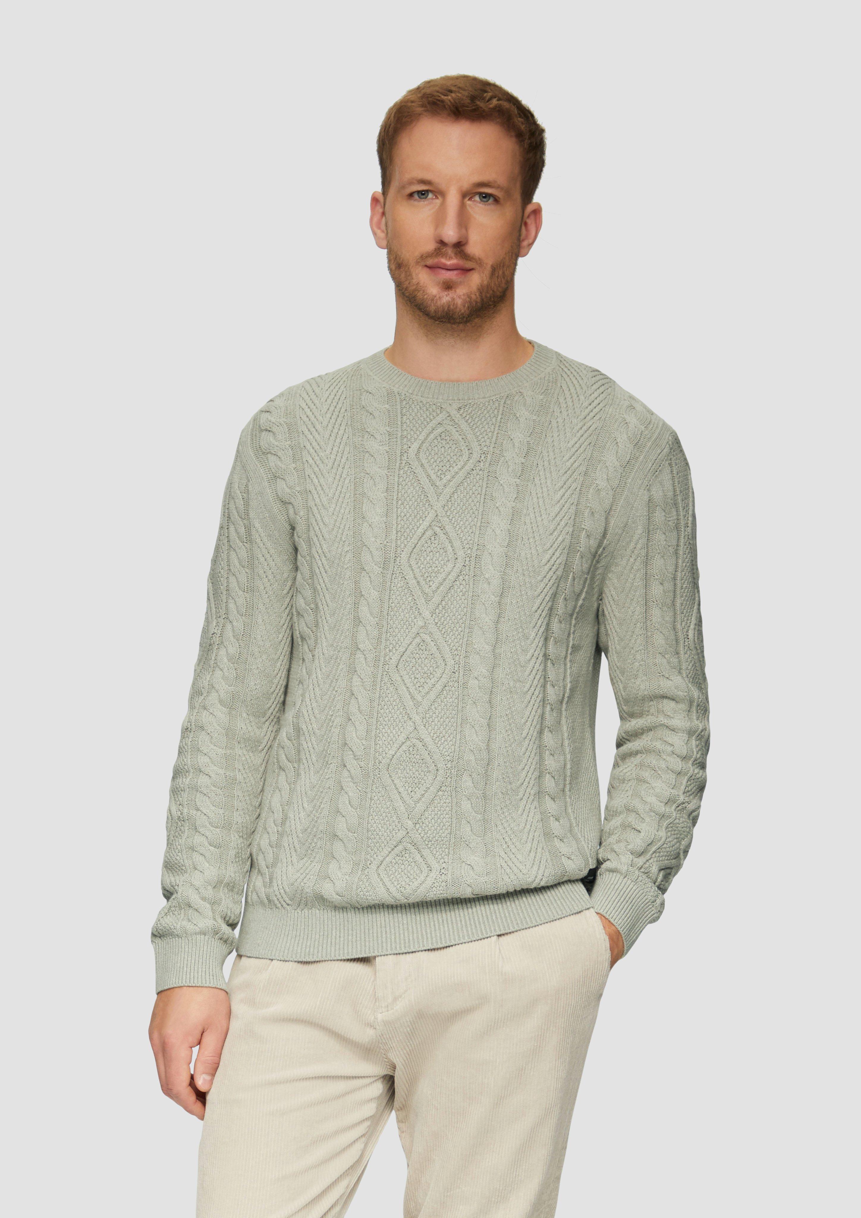 S.Oliver Strickpullover mit Zopfmuster