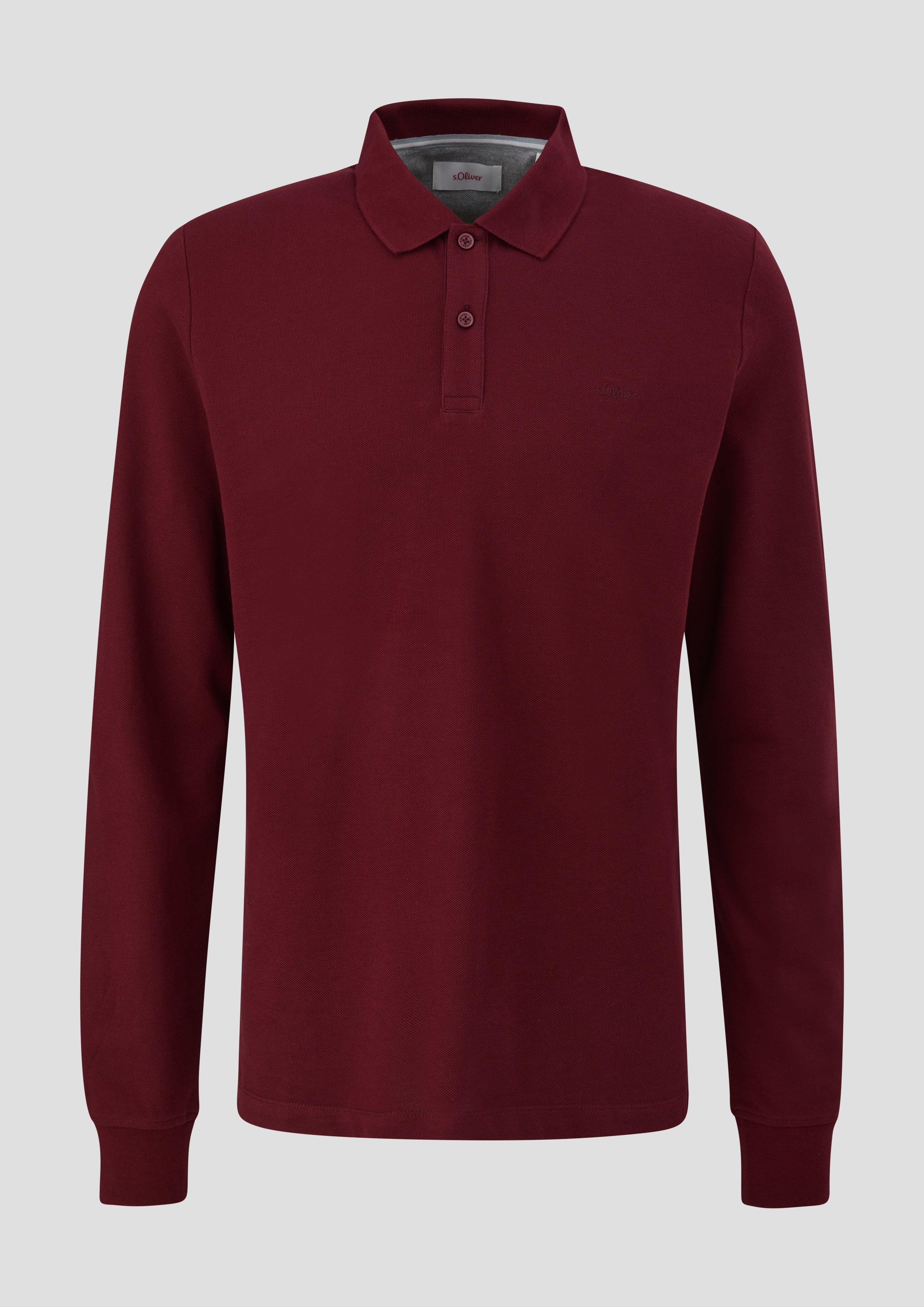 s.Oliver - Poloshirt mit Logo-Detail, Herren, rot