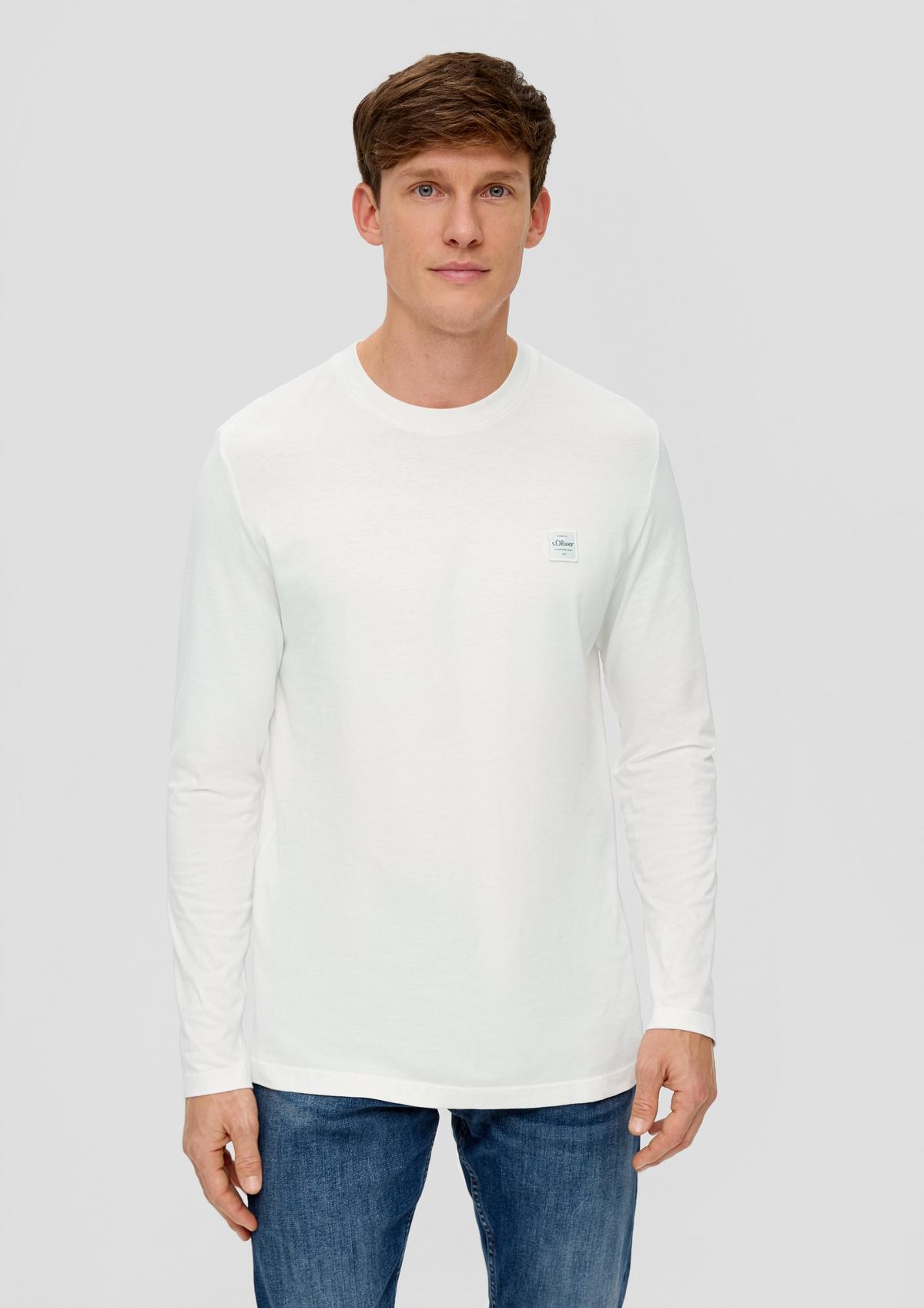 Tričko s dlouhým rukávem z čisté bavlny