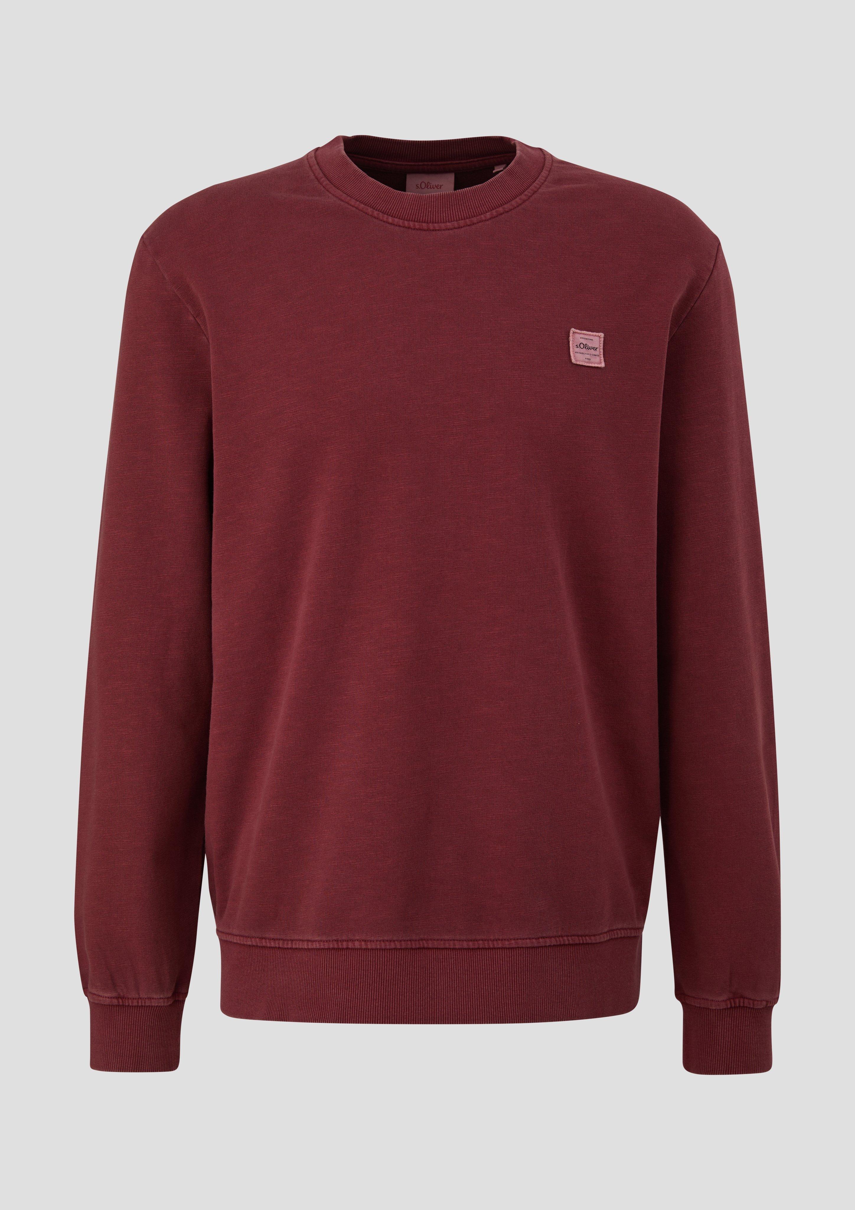 s.Oliver - Sweatshirt aus reiner Baumwolle, Herren, rot