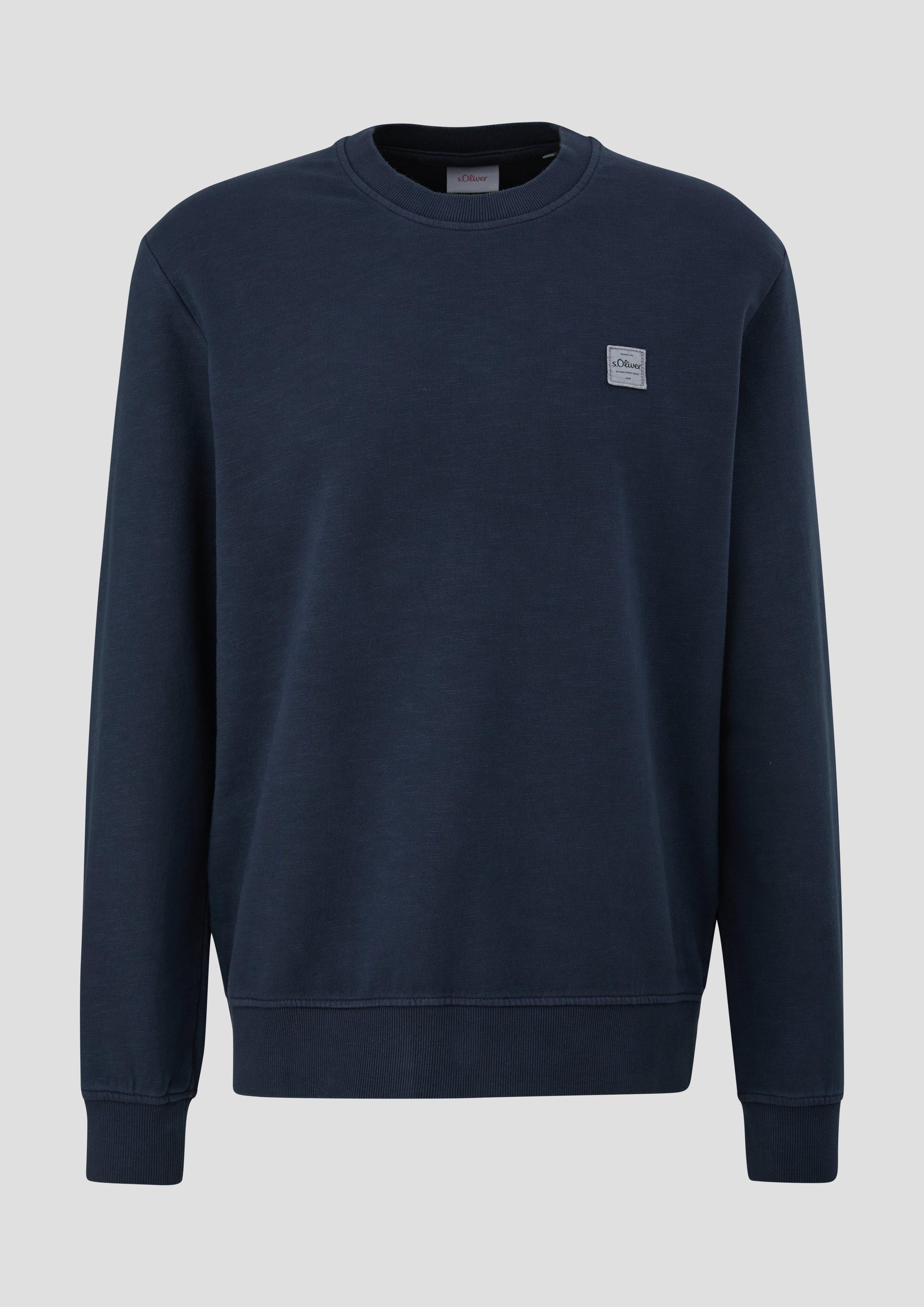 s.Oliver - Sweatshirt aus reiner Baumwolle, Herren, blau