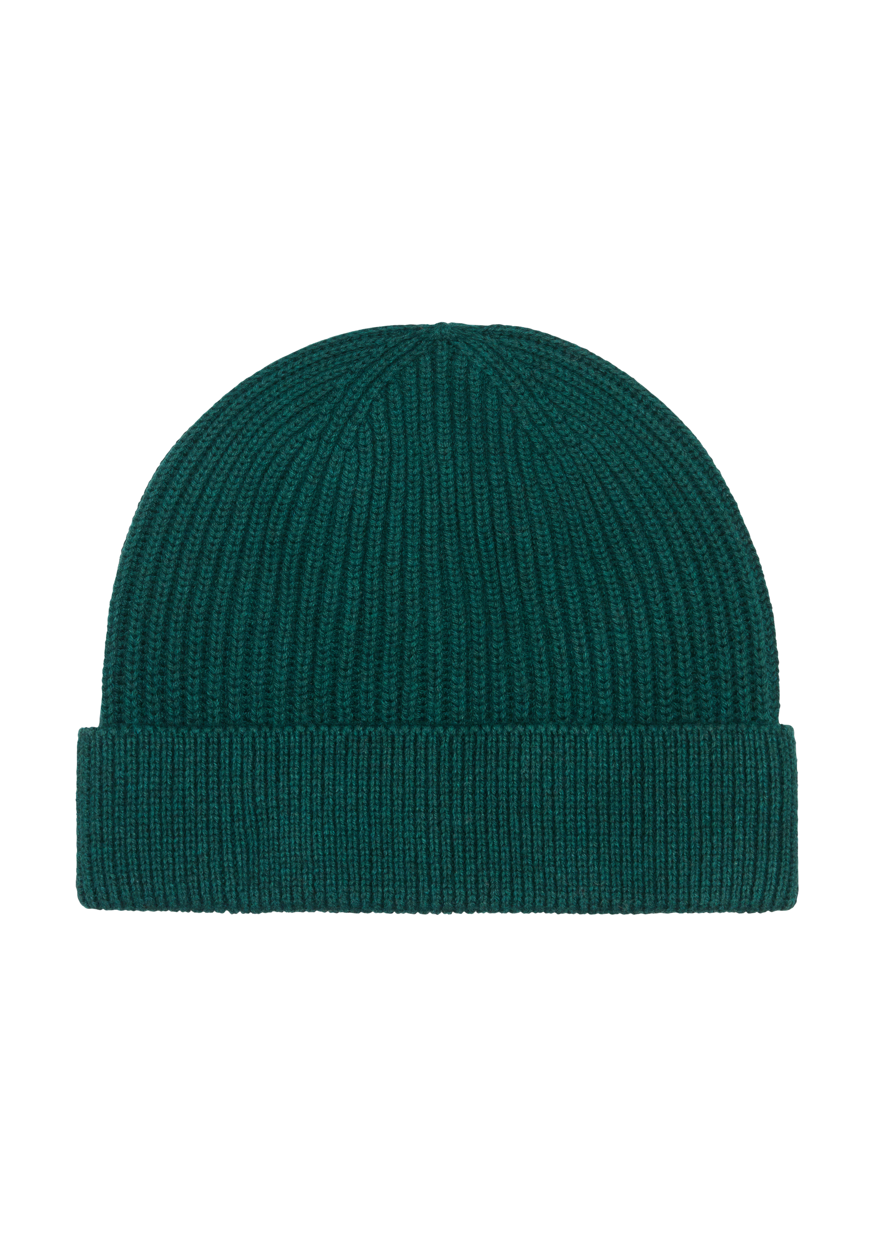 s.Oliver - Baumwoll-Beanie mit Rippstruktur, Herren, Blau