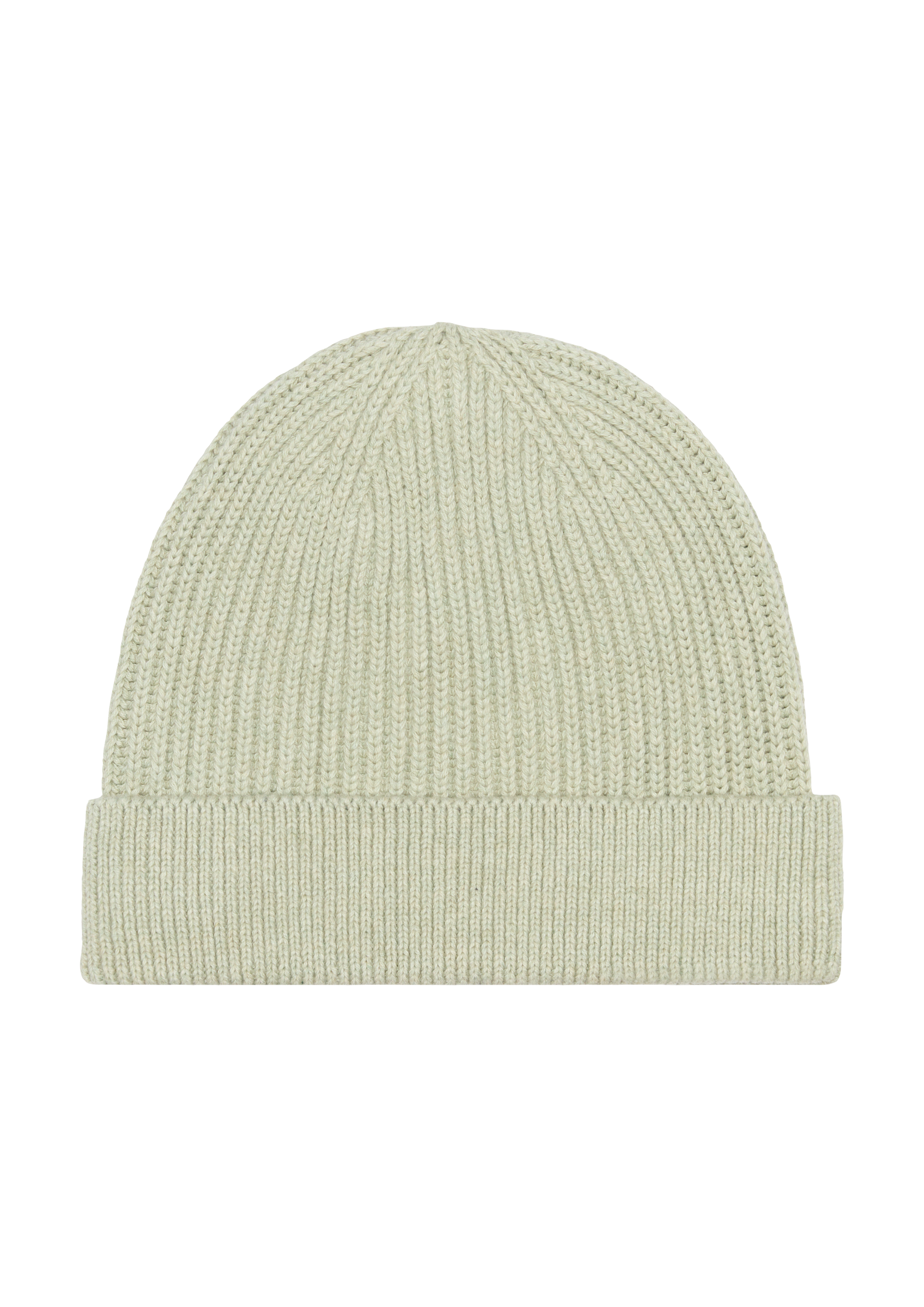 s.Oliver - Baumwoll-Beanie mit Rippstruktur, Herren, Beige