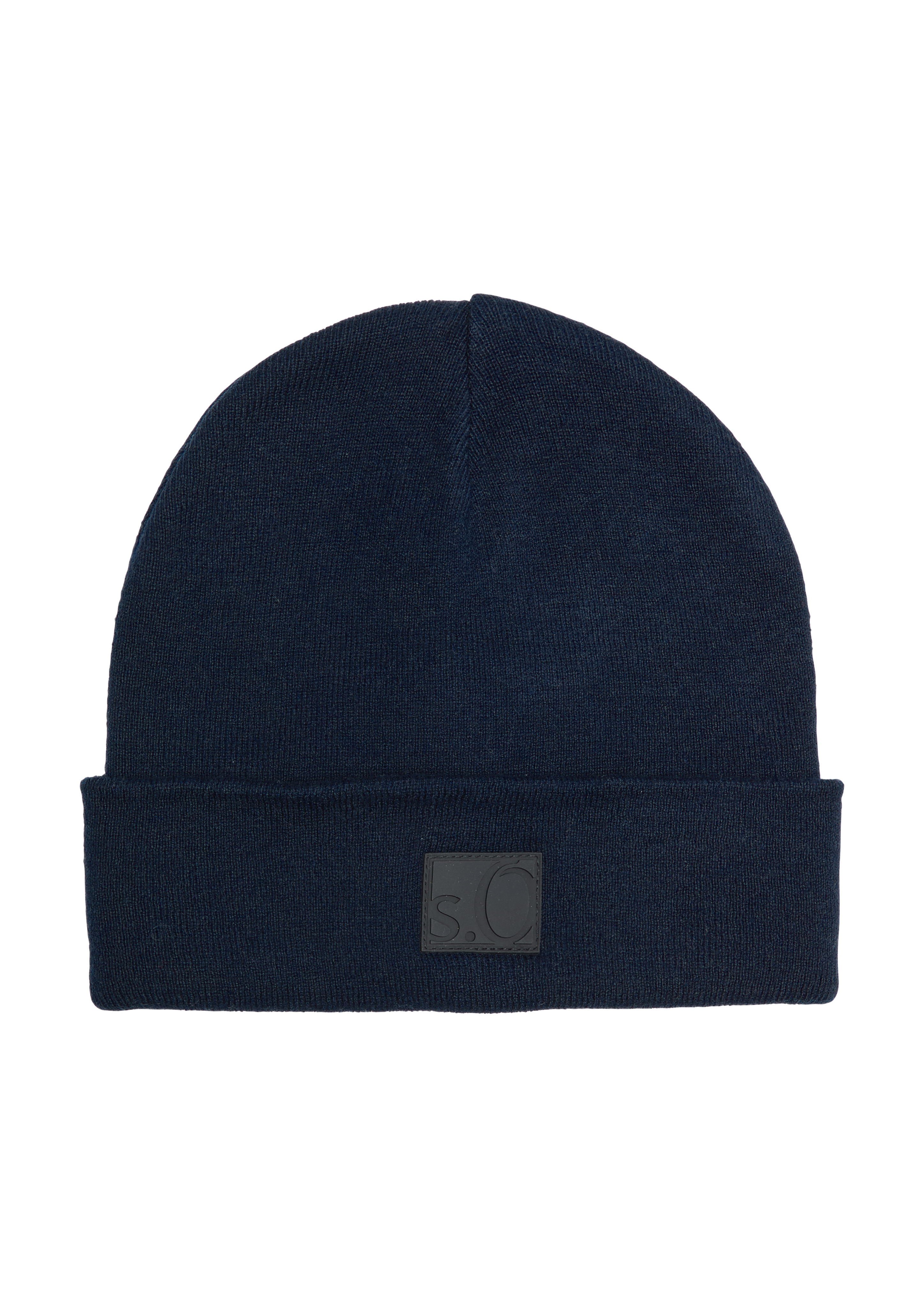 s.Oliver - Beanie mit Merinowolle, Herren, blau