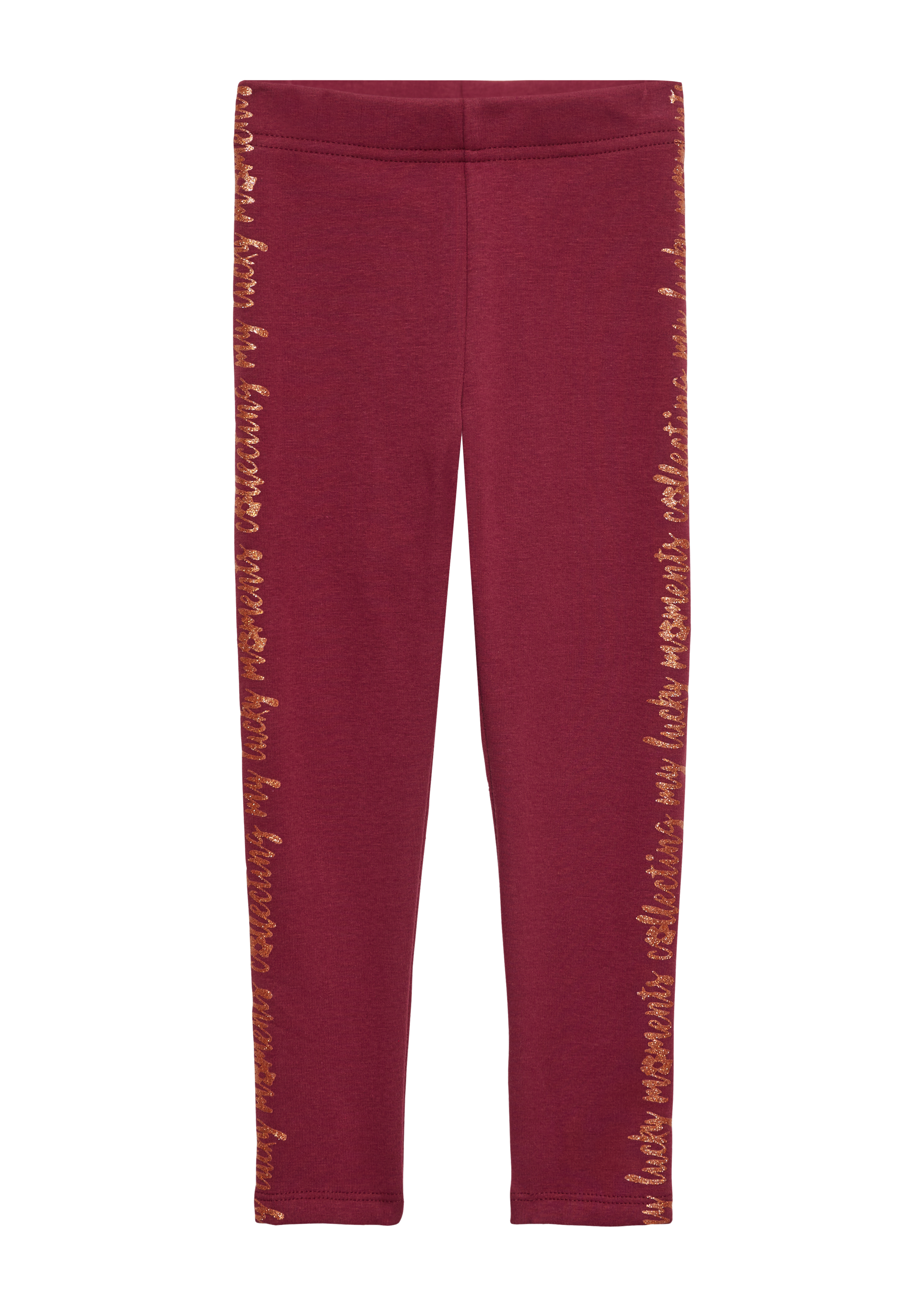 s.Oliver - Leggings aus Thermofleece mit Glitzer-Print, Kinder, Rosa