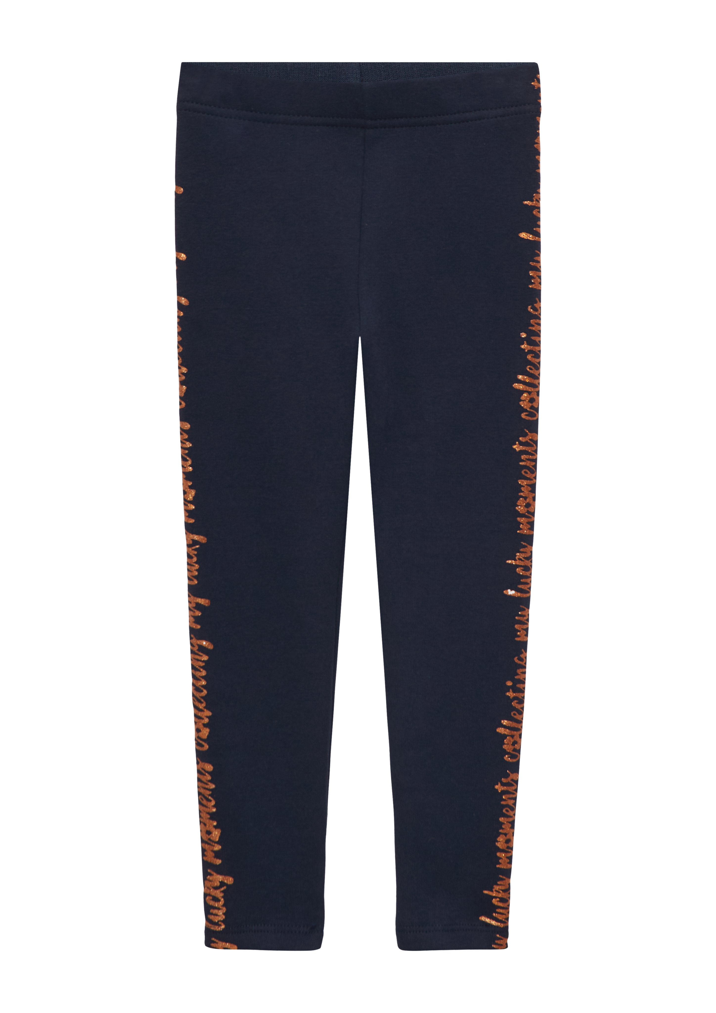 s.Oliver - Leggings aus Thermofleece mit Glitzer-Print, Kinder, blau