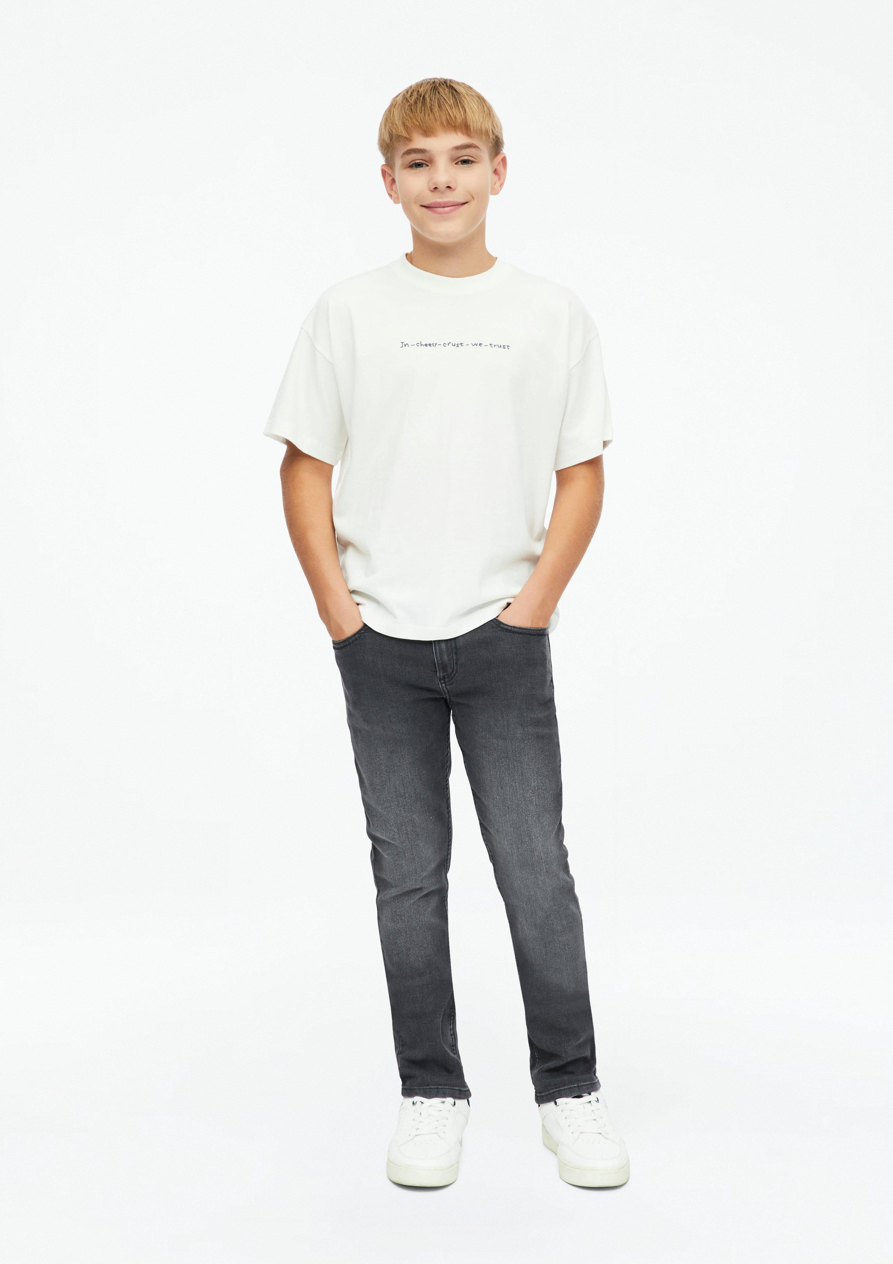 Kinder Jeans Seattle / Regular Fit / Mid Rise / Slim Leg in grau von s.Oliver