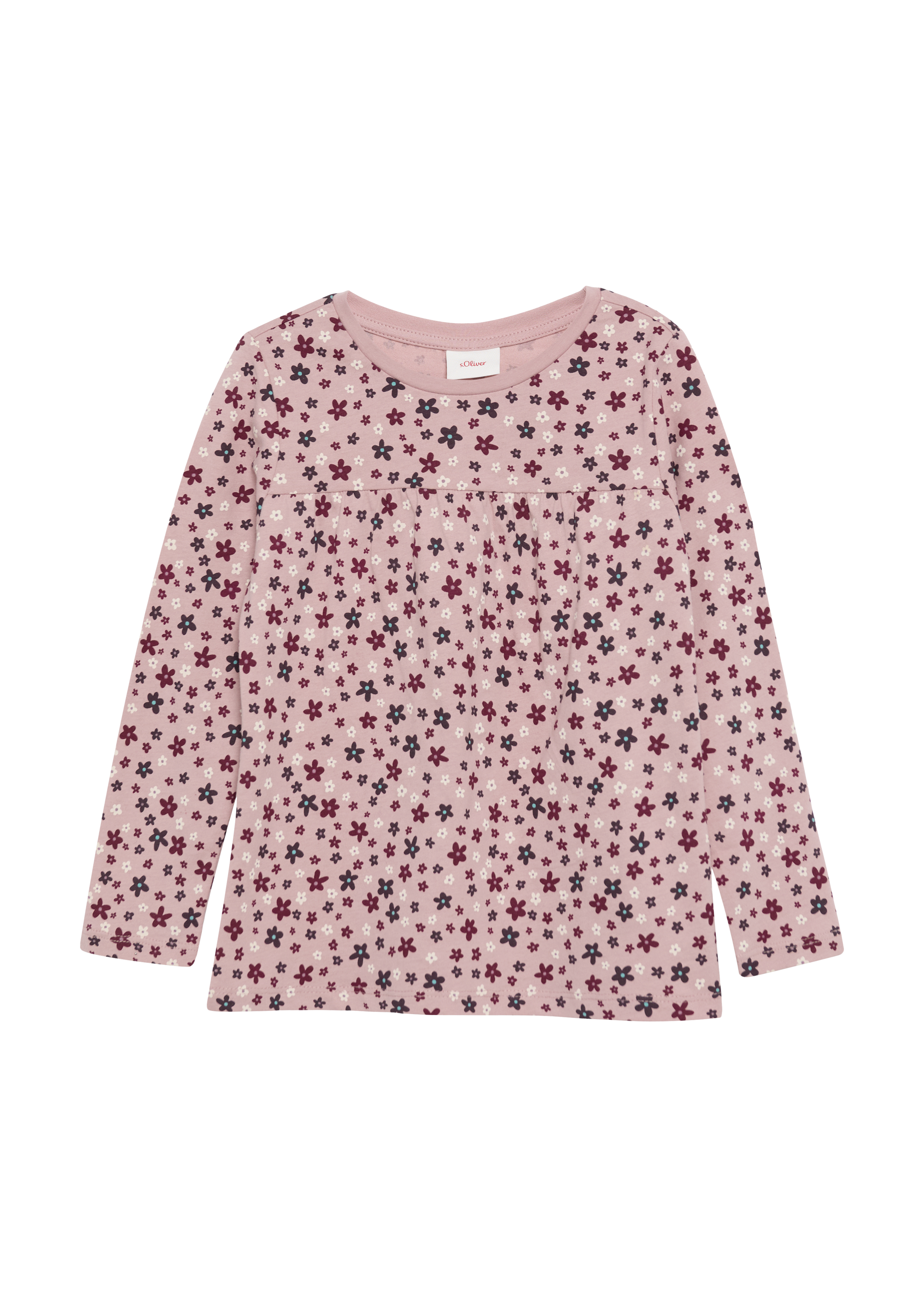 s.Oliver - Ausgestelltes Longsleeve mit All-over-Print, Kinder, Rosa