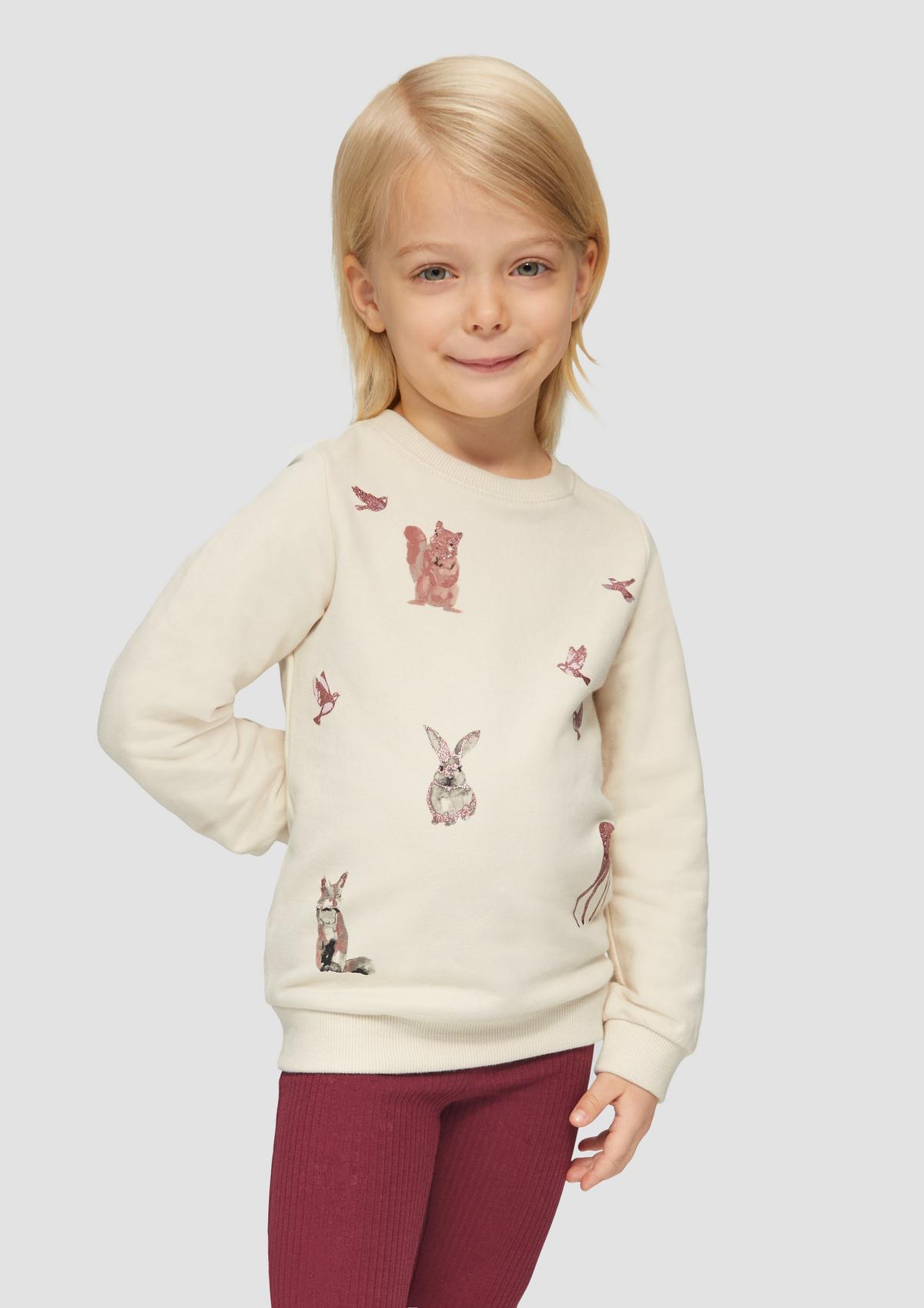Wärmendes Sweatshirt mit GlitzerDetails helles sand s.Oliver