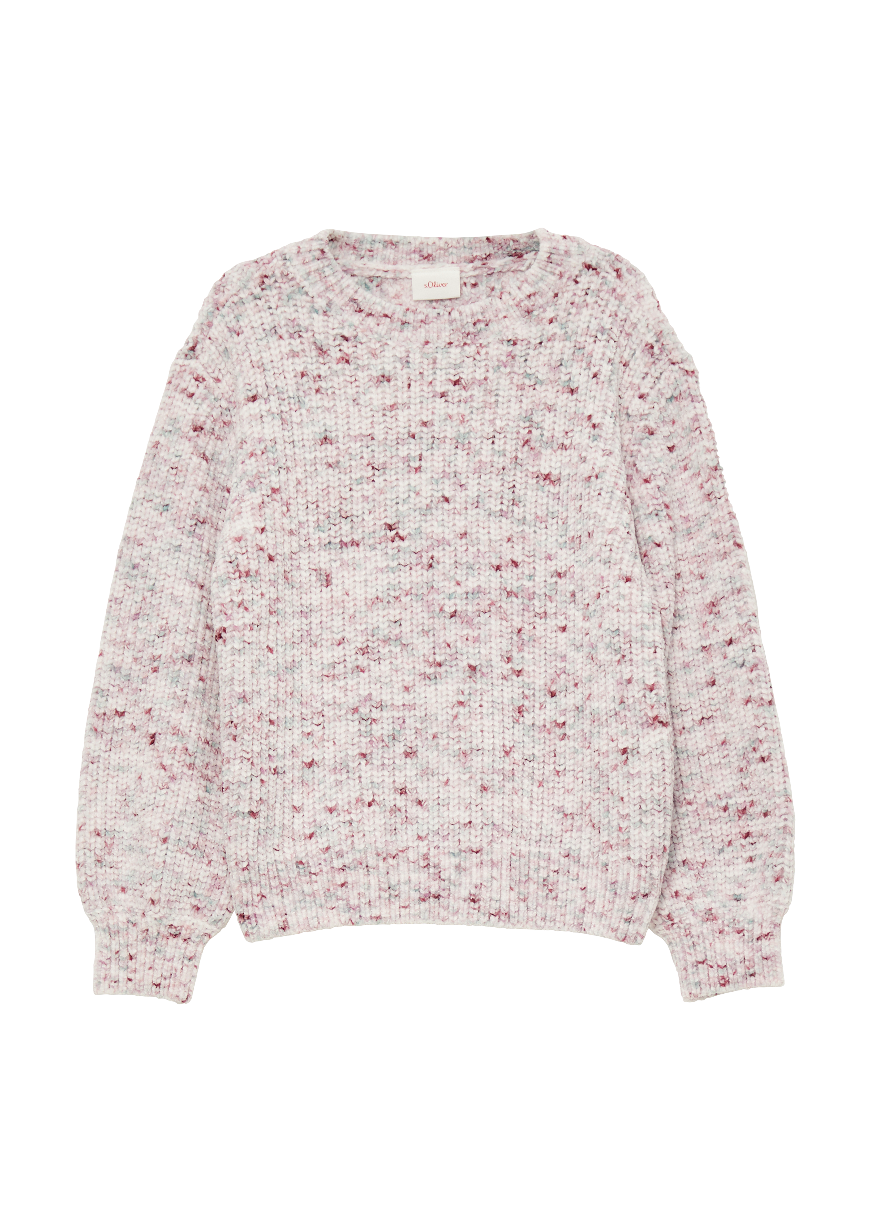 s.Oliver - Weicher Strickpullover im Relaxed Fit, Kinder, mehrfarbig|pink