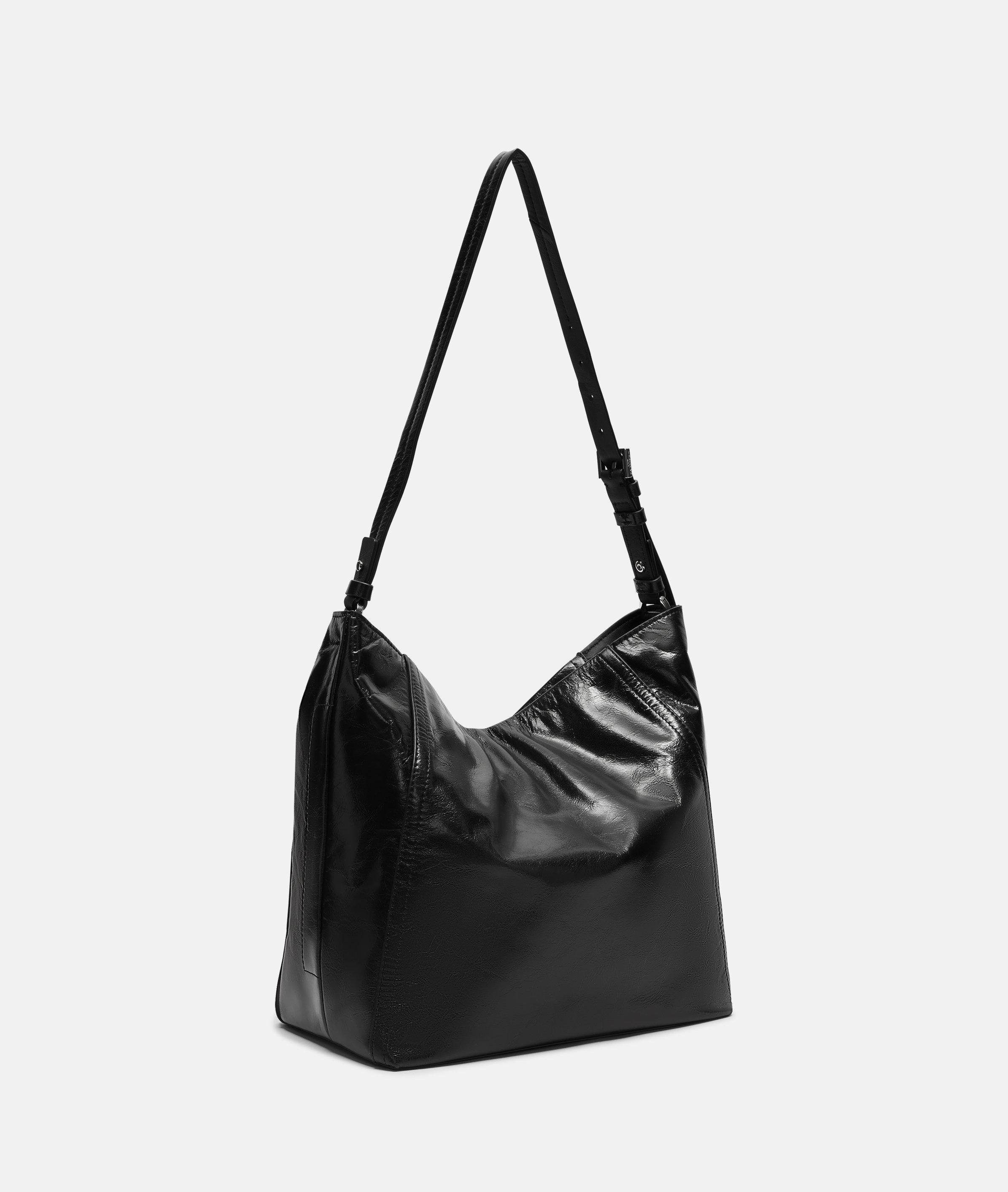 Thumbnail - Liebeskind Berlin - Geräumige Schultertasche aus Leder -  schwarz