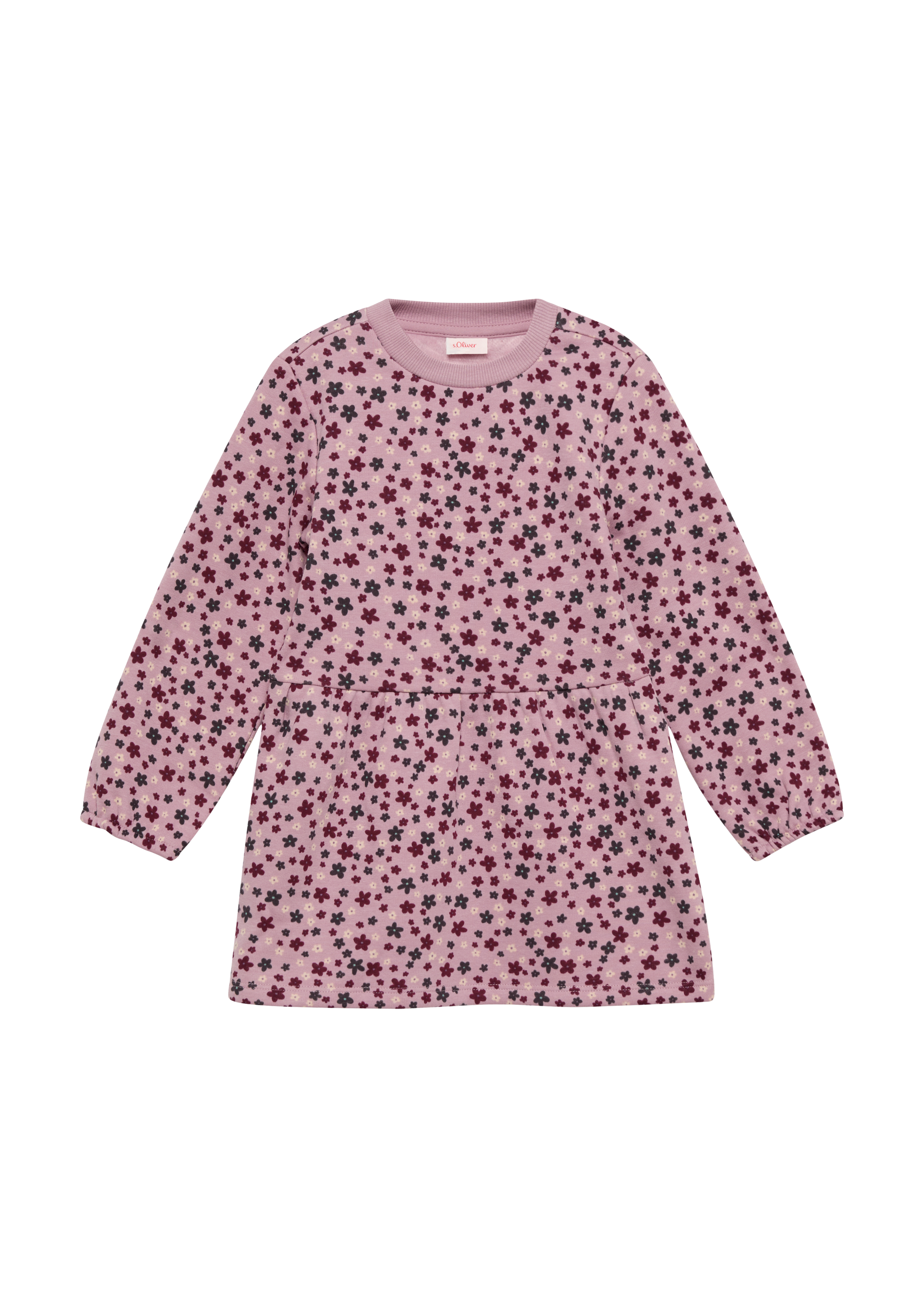 s.Oliver - Gemustertes Kleid aus Thermofleece, Kinder, Rosa