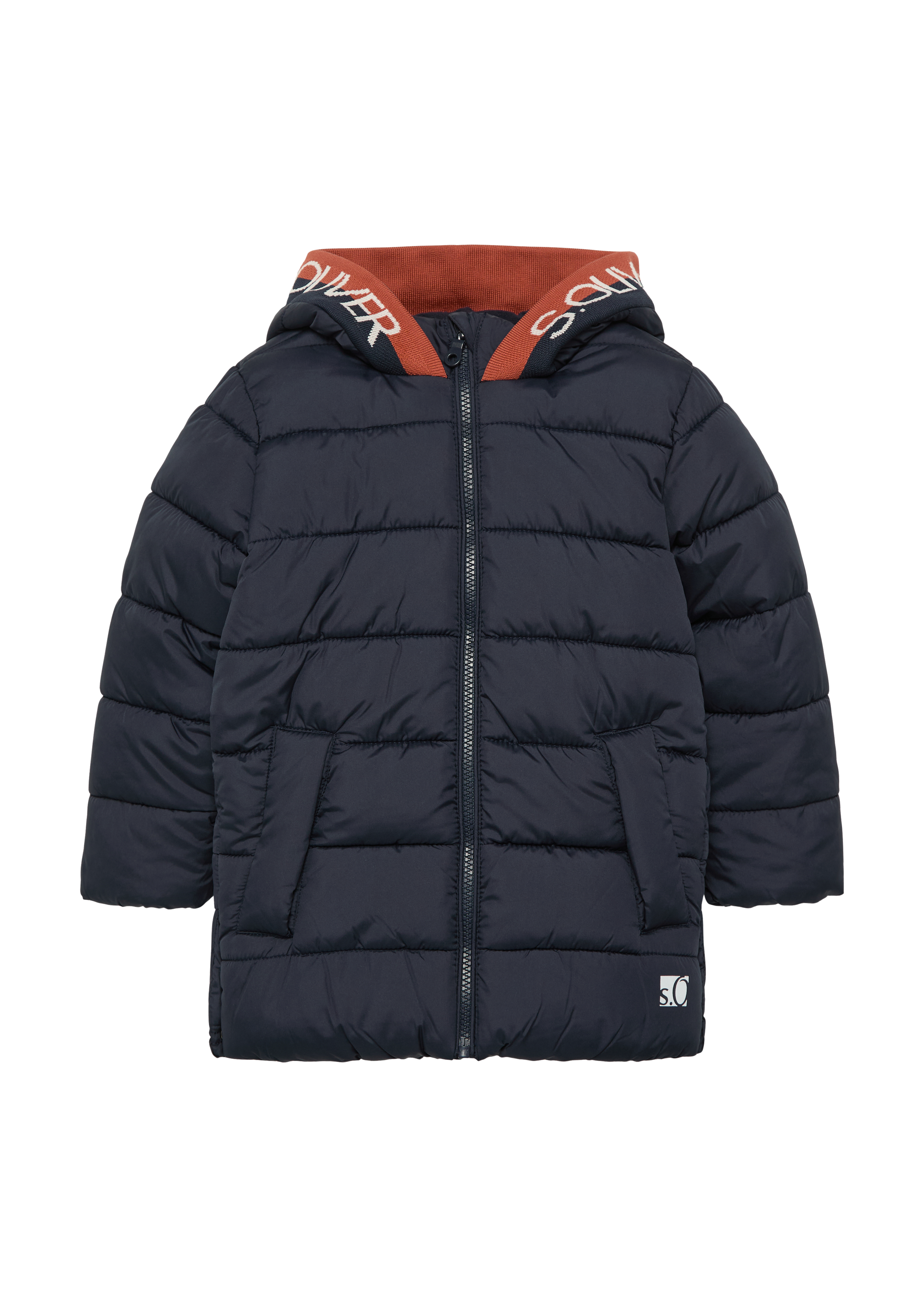 s.Oliver - Steppjacke mit Kontraststreifen und Fleecefutter, Kinder, blau