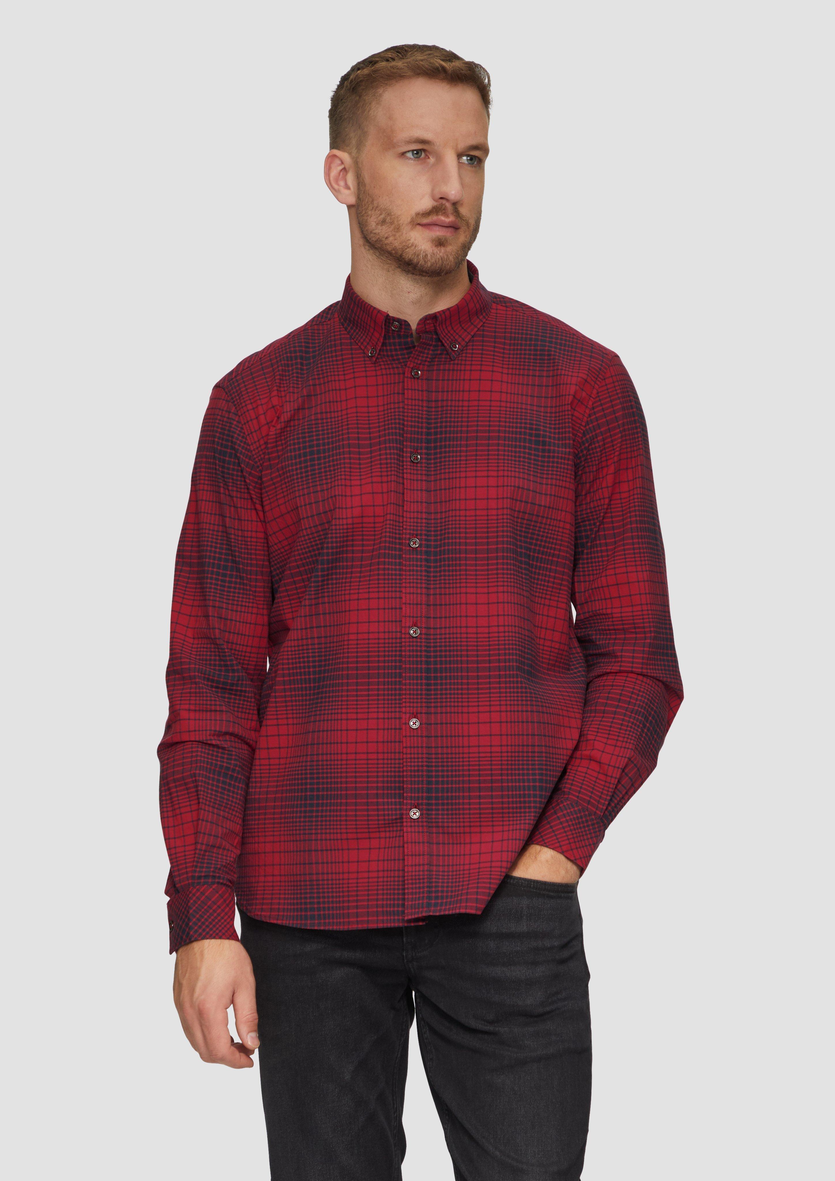 S.Oliver Regular Fit: Hemd mit Button-Down-Kragen aus Baumwollstretch