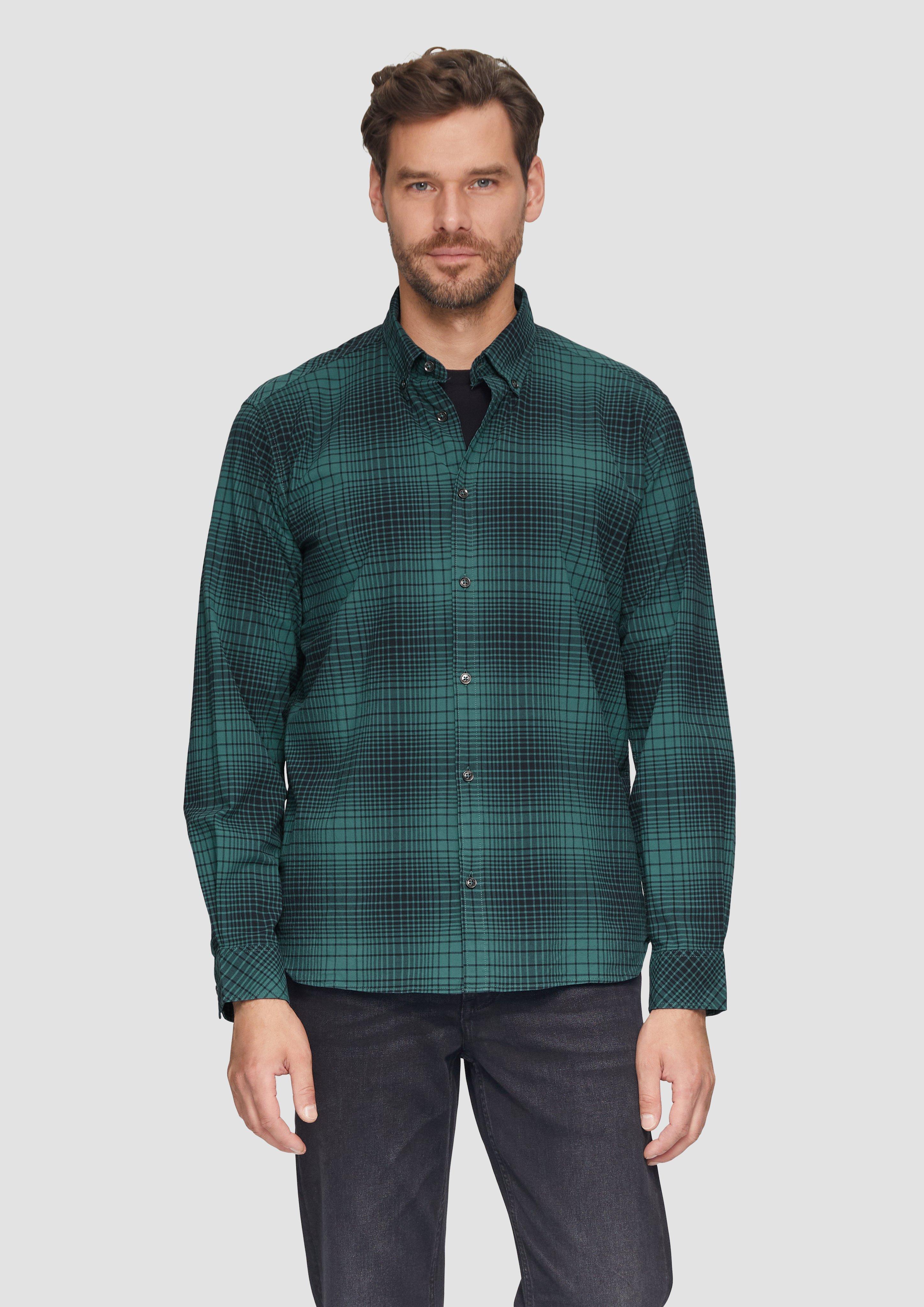 S.Oliver Regular Fit: Hemd mit Button-Down-Kragen aus Baumwollstretch