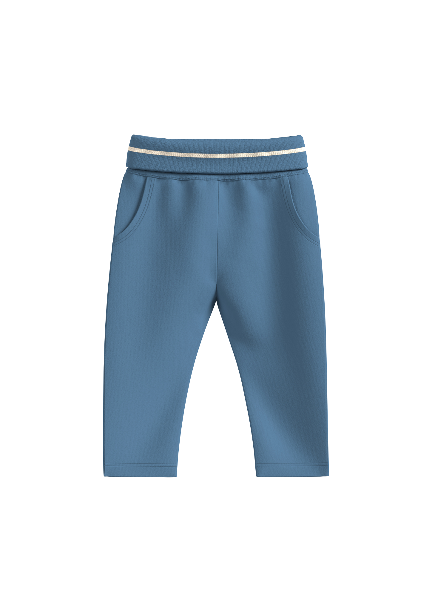 s.Oliver - Jogginghose aus Baumwollstretch mit geripptem Elastikbund, Babys, blau
