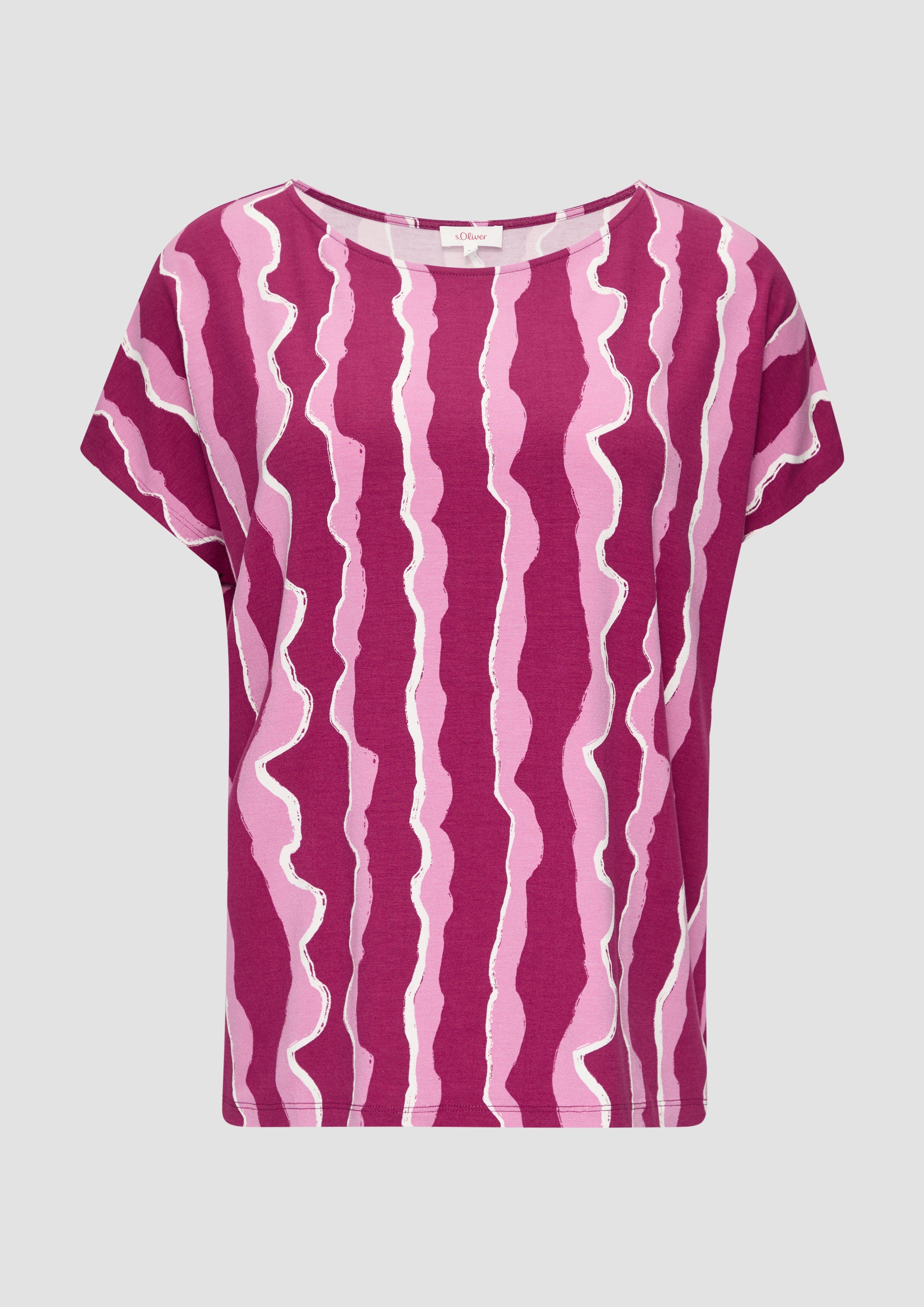 Thumbnail - s.Oliver - Ärmelloses T-Shirt aus fließendem Viskosestretch, Damen, Rosa