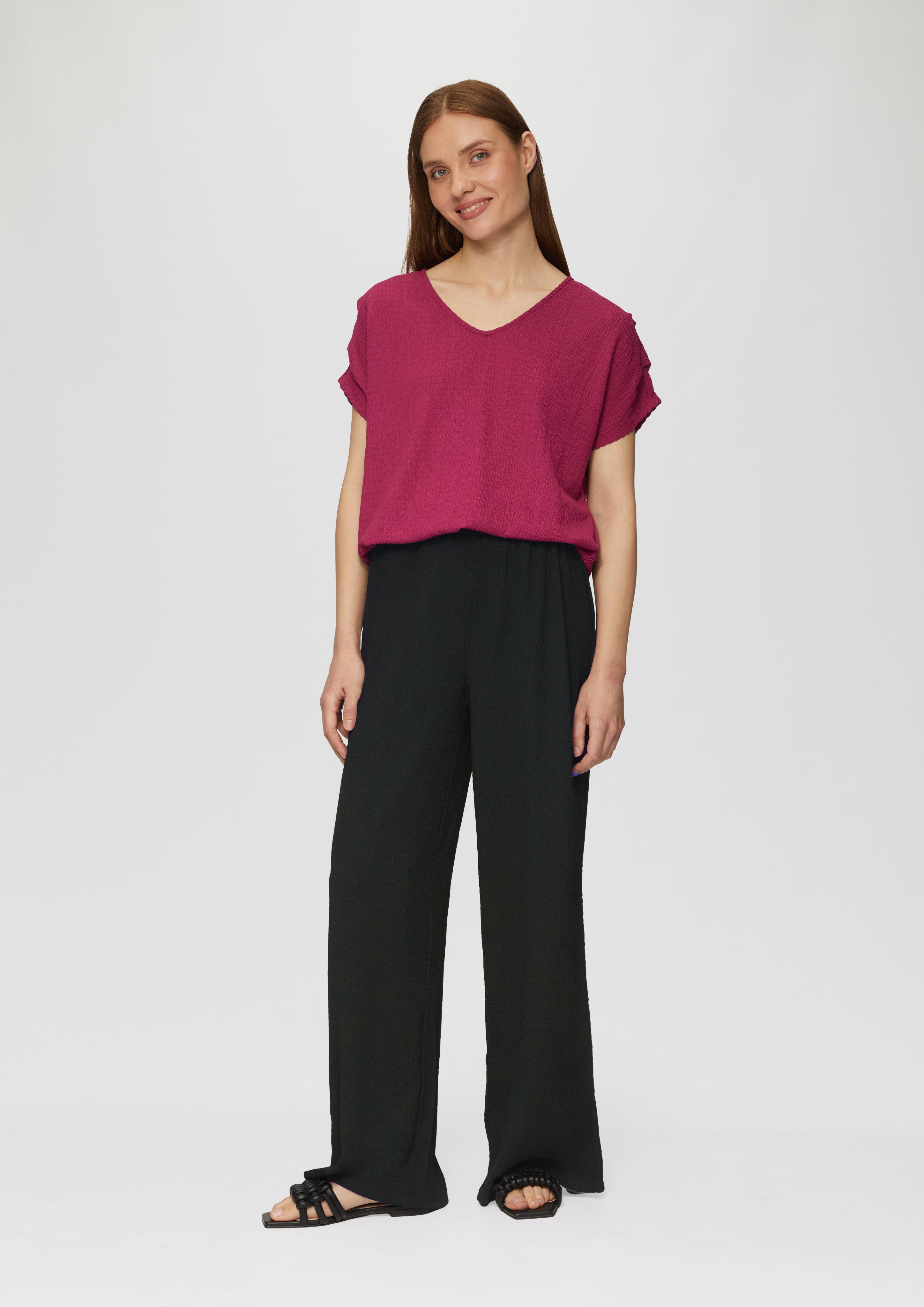 S.Oliver Strukturierte Hose mit Wide Leg