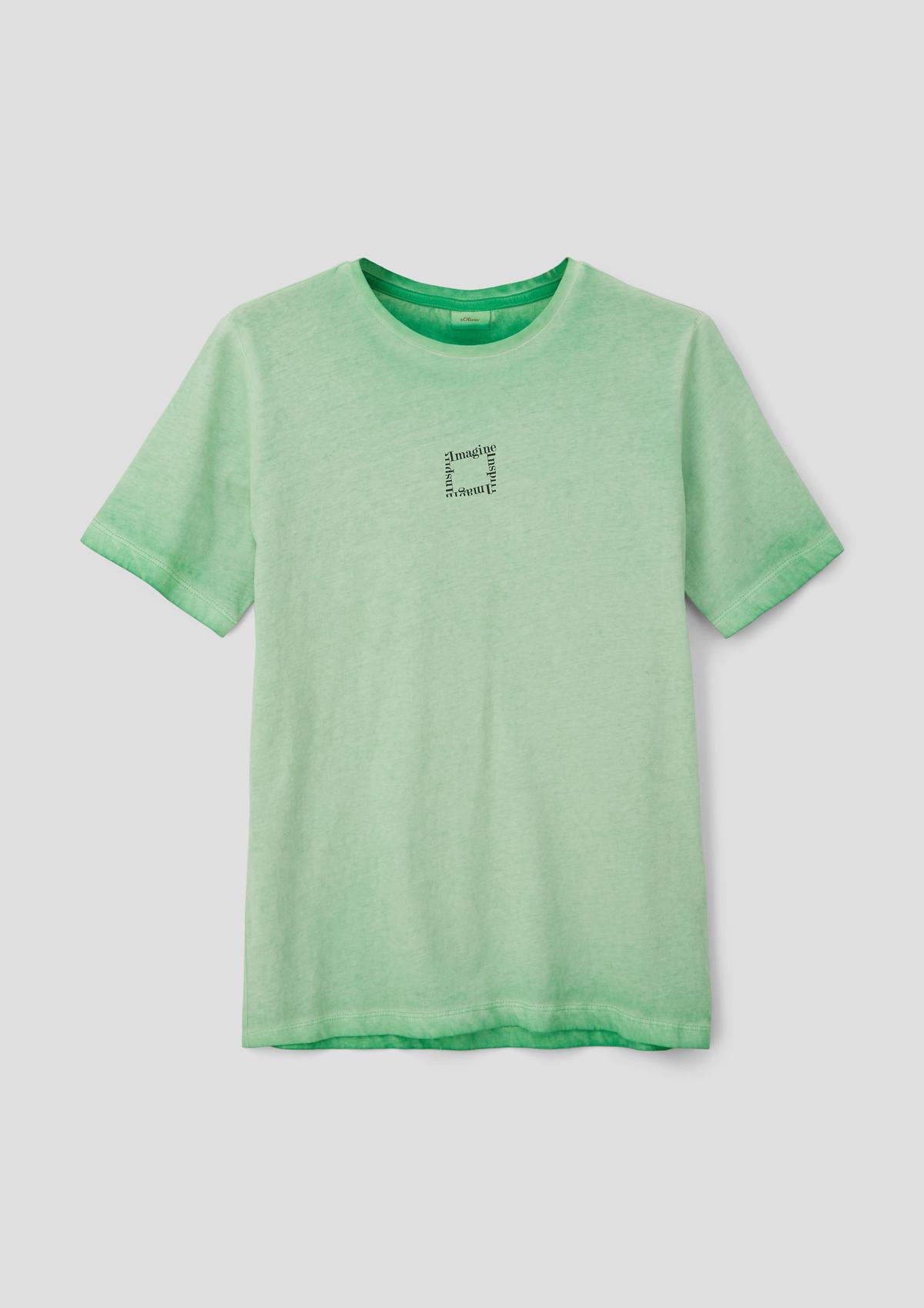 s.Oliver Bavlněné tričko s mírným přechodem barev