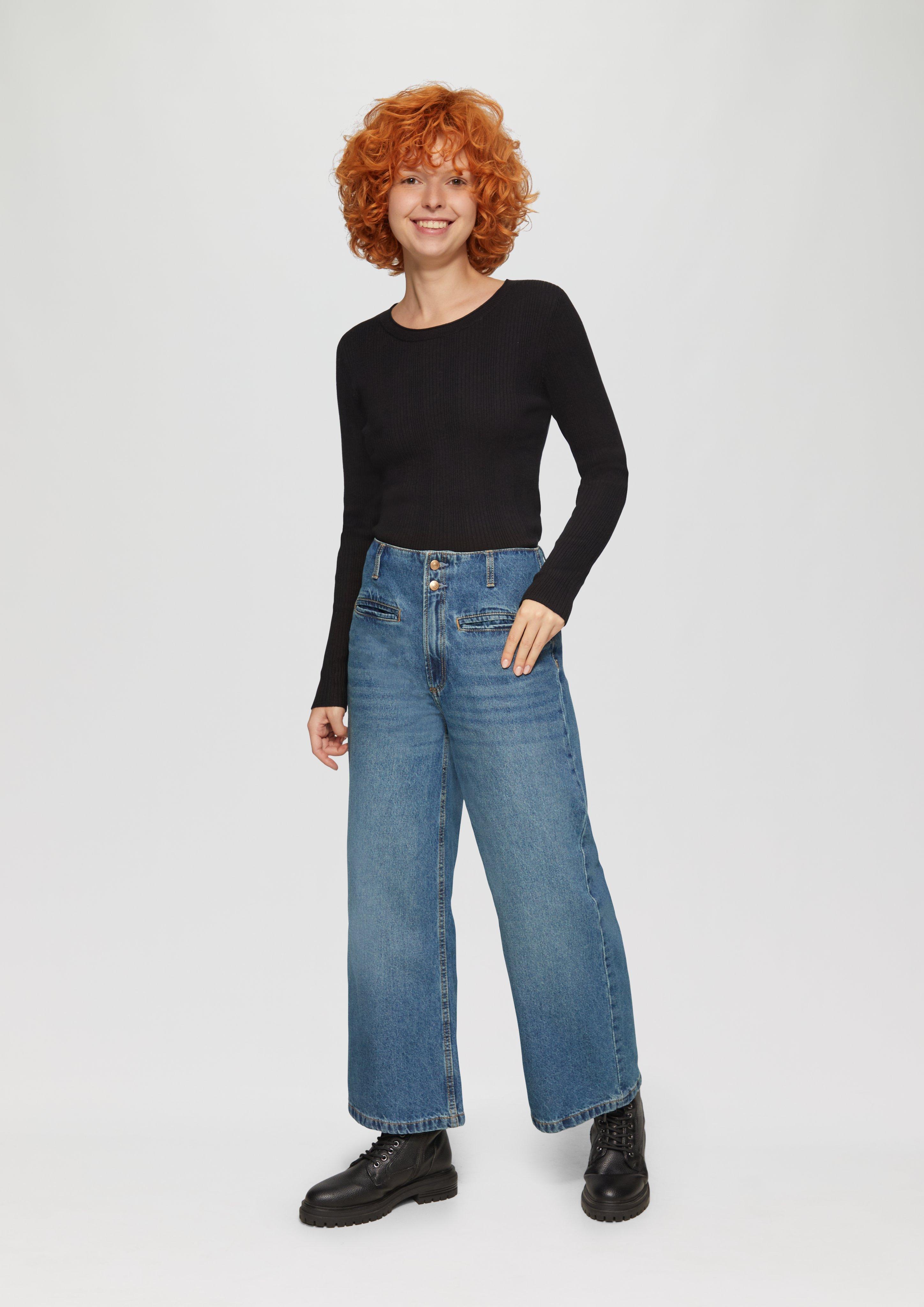 S.Oliver Culotte-Jeans Catie / Slim Fit / High Rise / Wide Leg