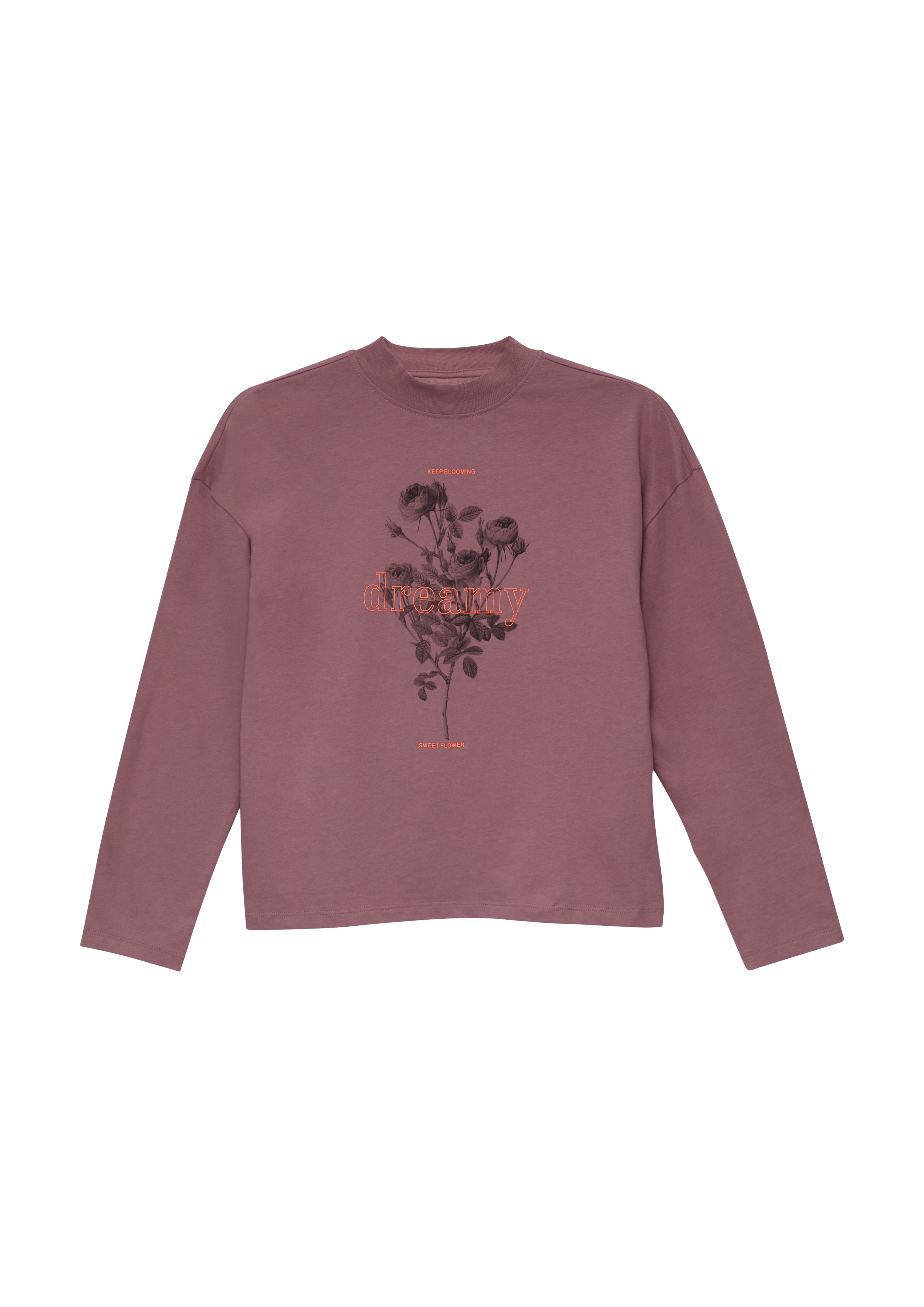 Thumbnail - s.Oliver - Langarmshirt mit gummiertem Neon-Print, Mädchen, lila