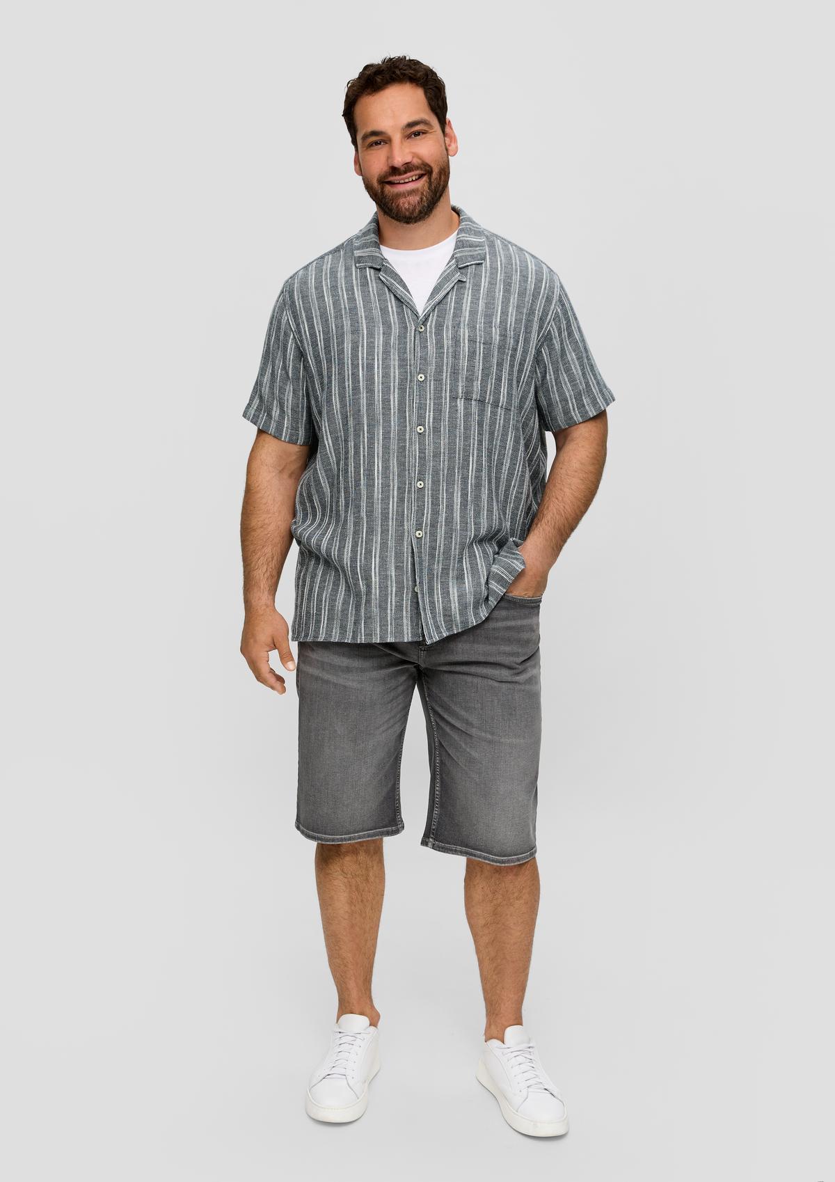 s.Oliver Overhemd met korte mouwen van een linnenmix