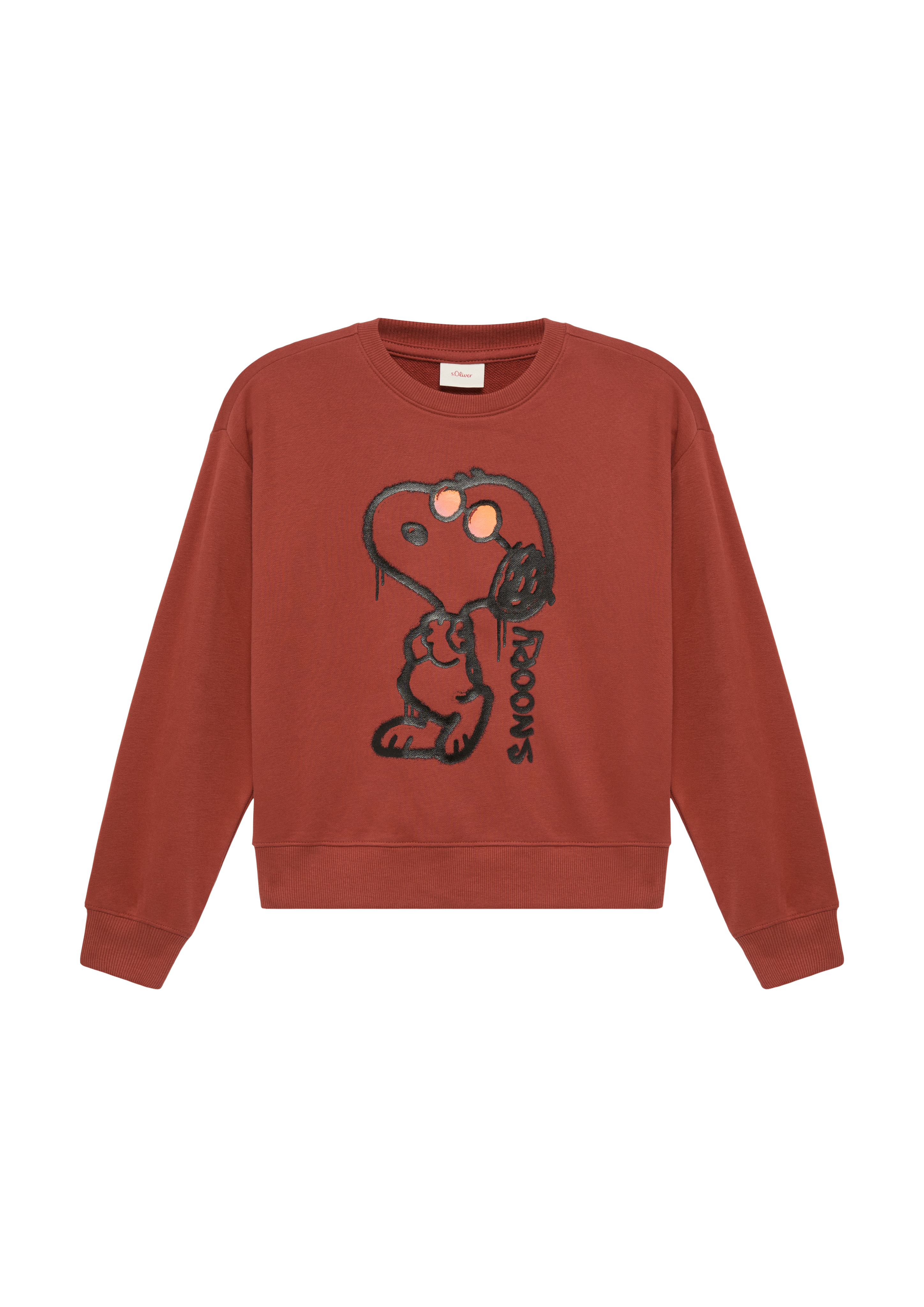 s.Oliver - Peanuts®-Sweatshirt in Oversize, Mädchen, rot