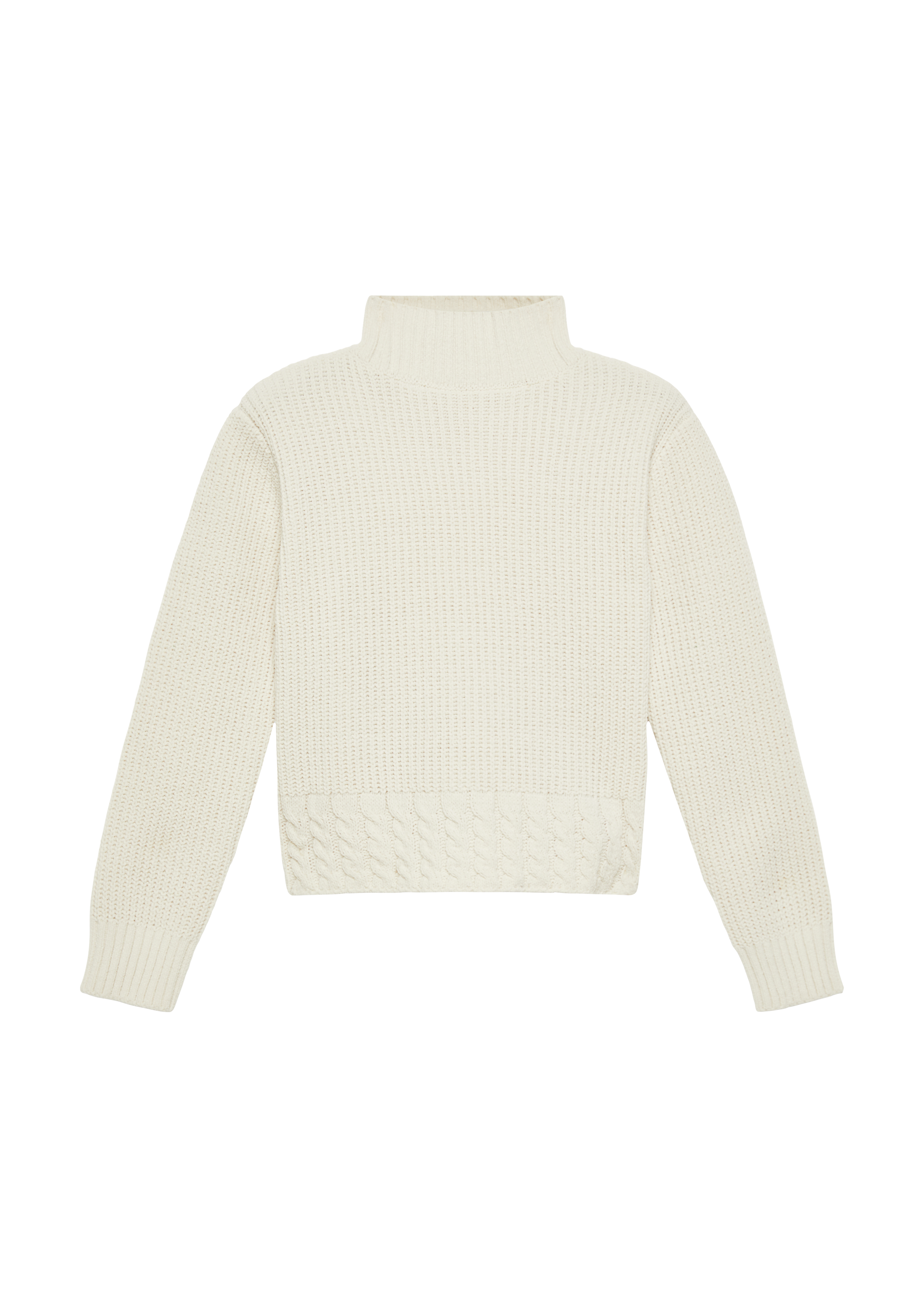 s.Oliver - Pullover im Boxy-Schnitt mit Stehkragen, Mädchen, Beige