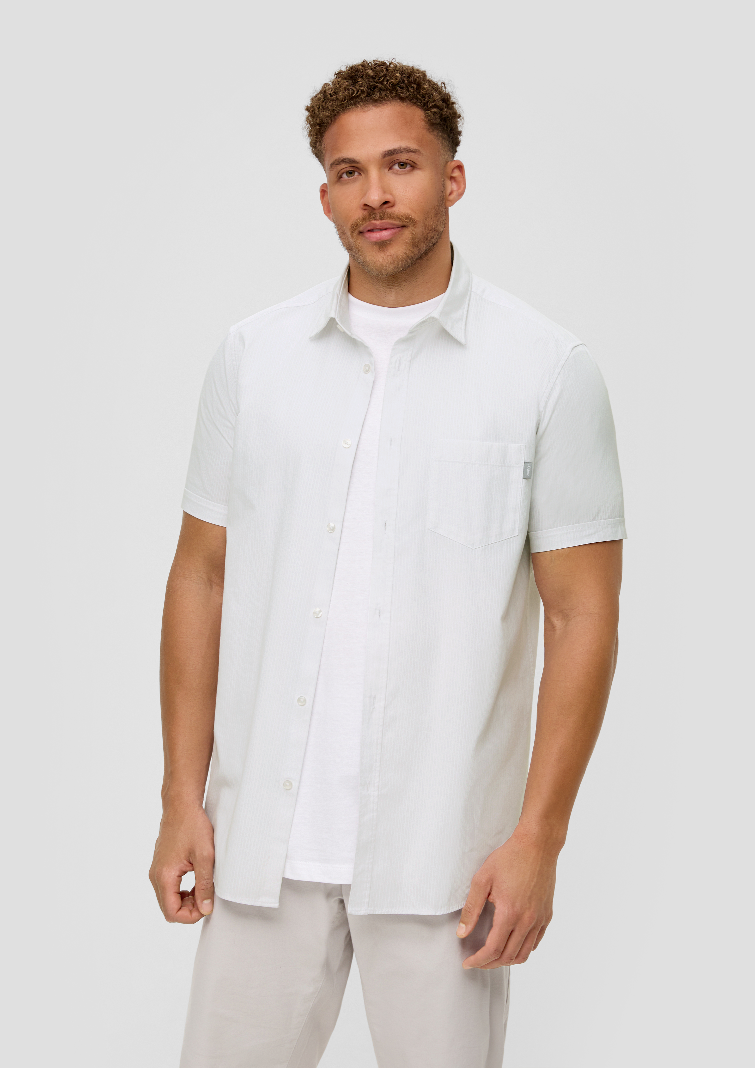 S.Oliver Kurzarmhemd mit Button-Down-Kragen