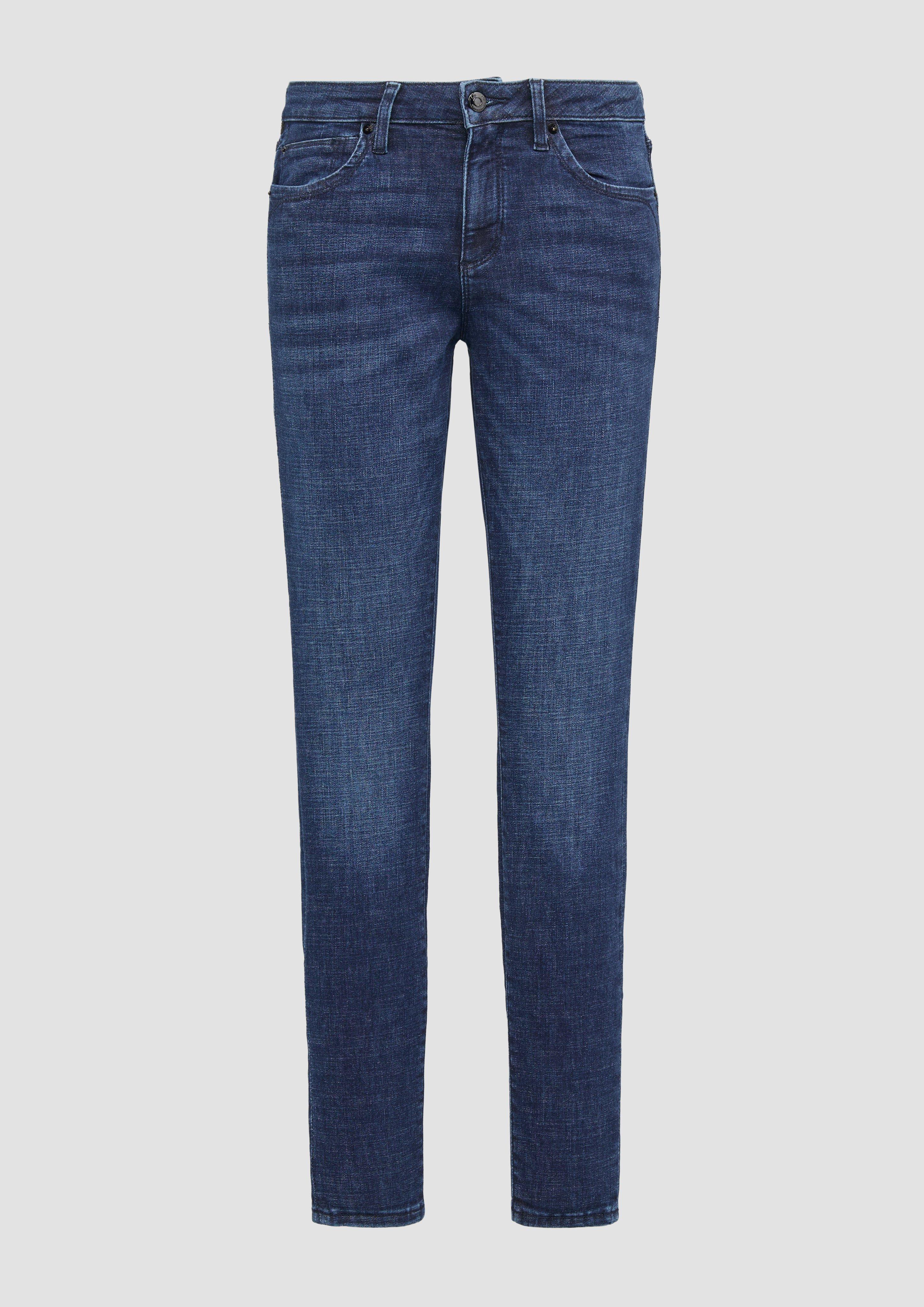 QS - Jeans Sadie / Skinny Fit / Mid Rise / Skinny Leg, Damen, blau
