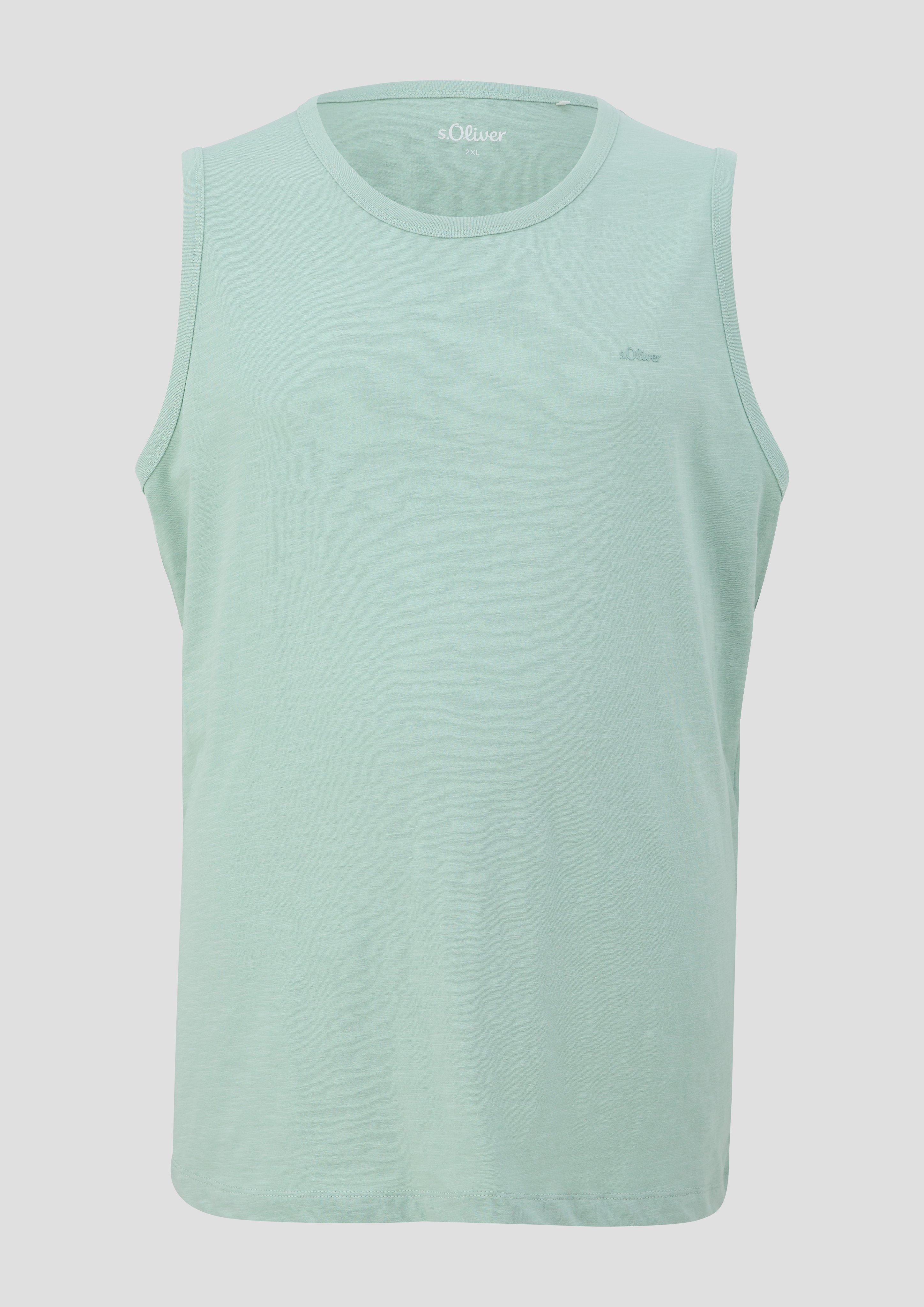 s.Oliver Ärmelloses Shirt mit Flammgarnstruktur