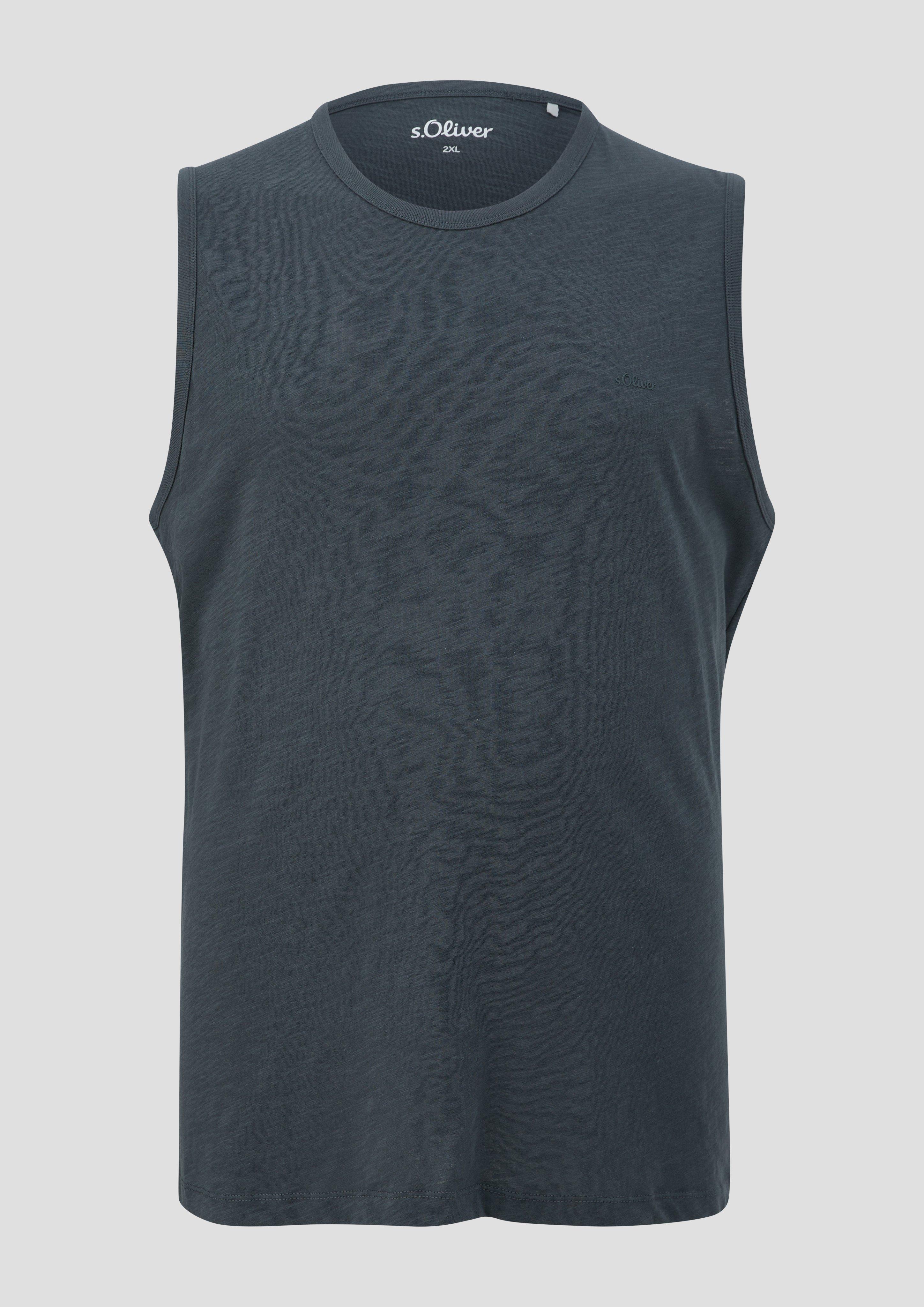 s.Oliver Ärmelloses Shirt mit Flammgarnstruktur