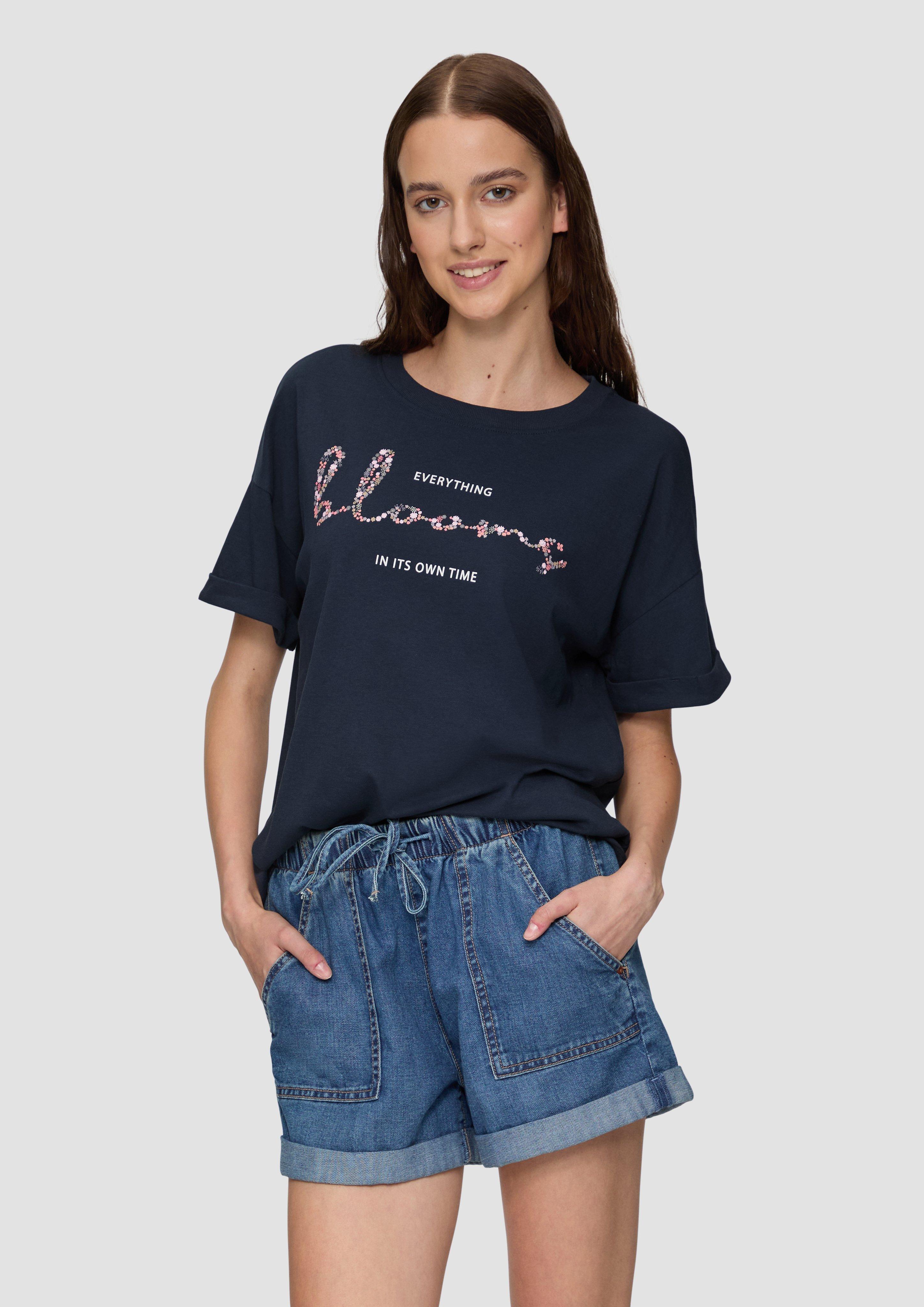 S.Oliver Oversized T-Shirt aus Jersey mit Frontprint