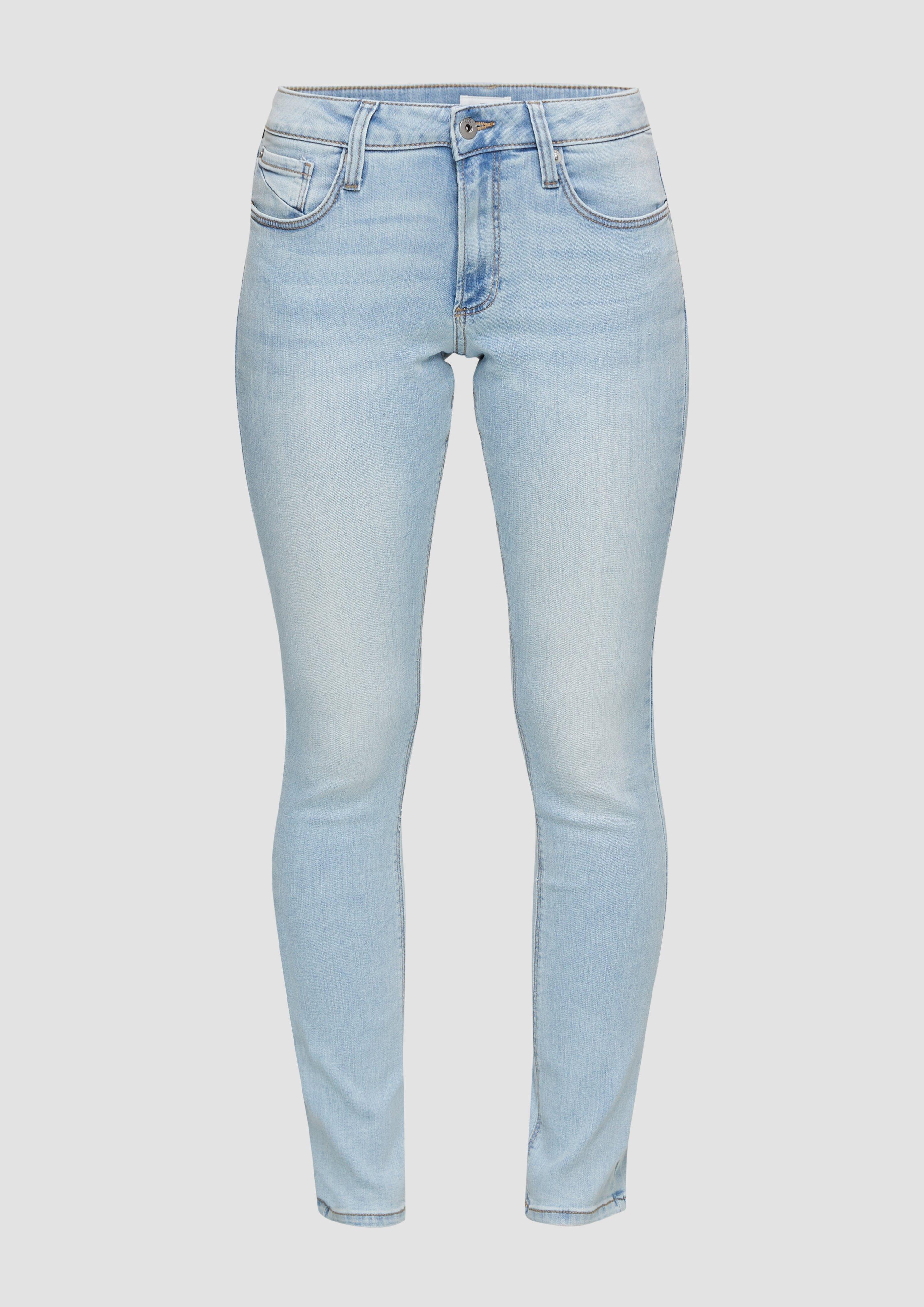 QS - Jeans Catie / Mid Rise / Slim Leg, Damen, blau