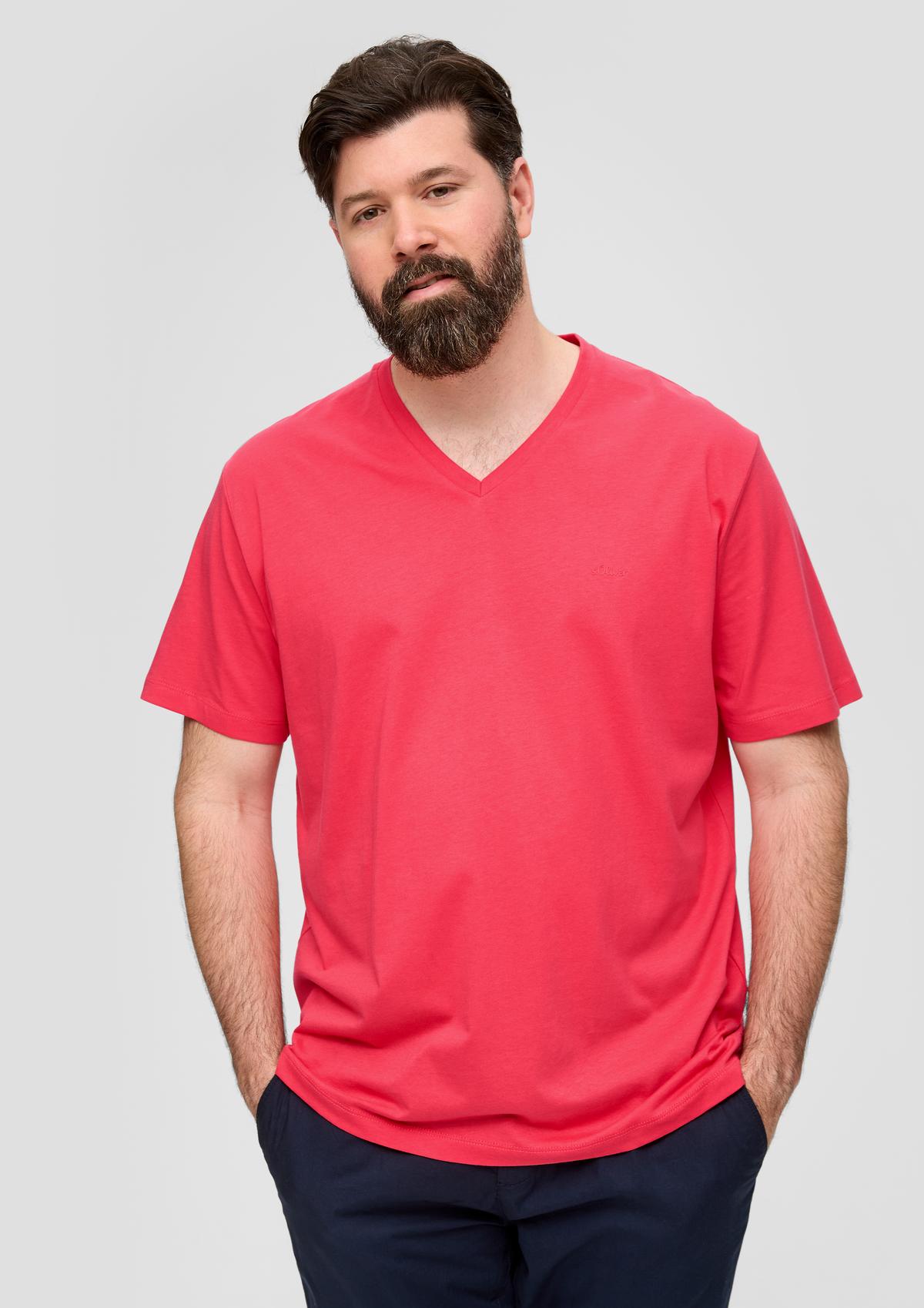 s.Oliver T-Shirt mit V-Ausschnitt