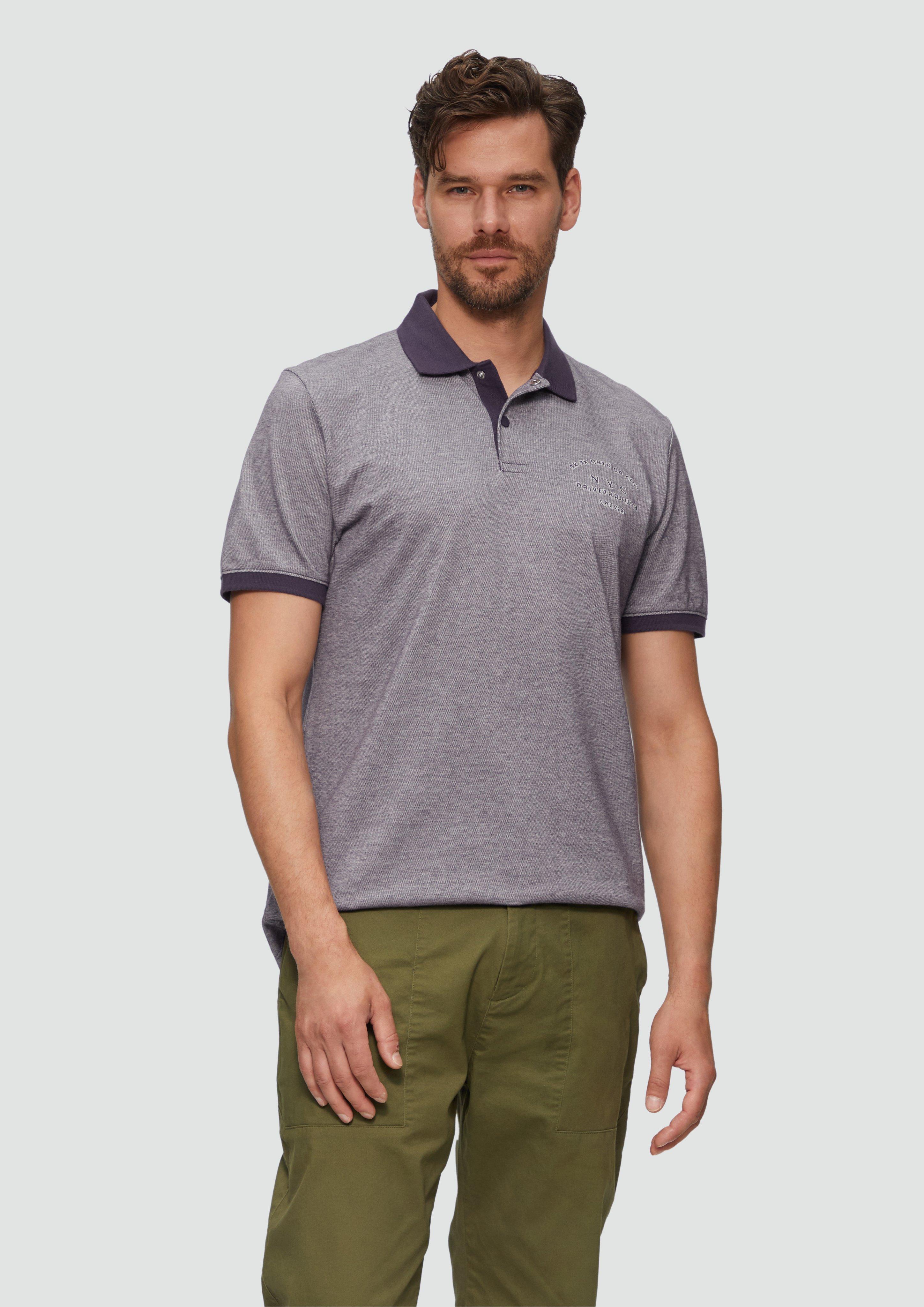 S.Oliver Poloshirt aus Baumwollpiqué mit Kontrast-Details