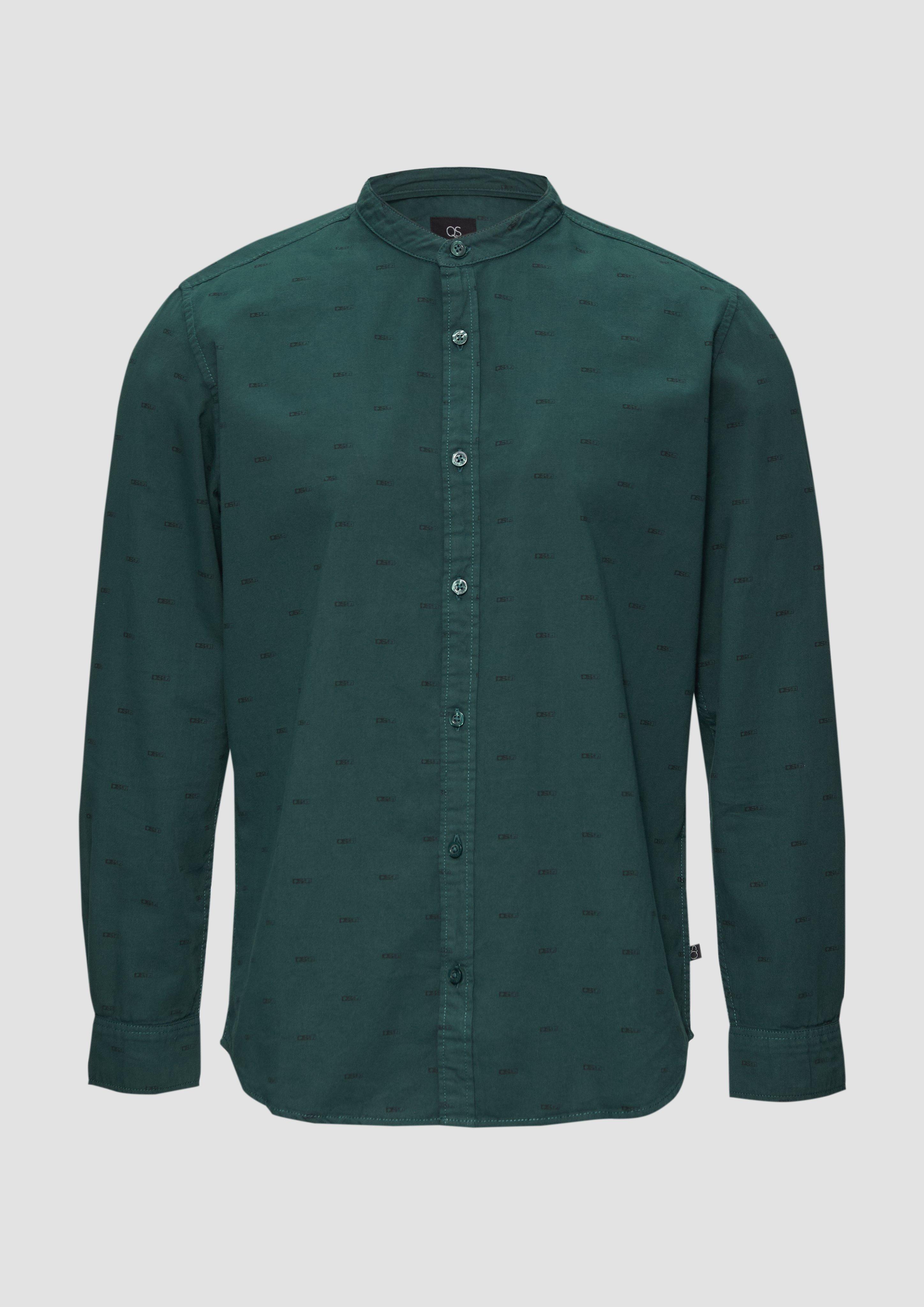 s.Oliver Slim Fit: Gewaschenes Hemd mit All-over-Print