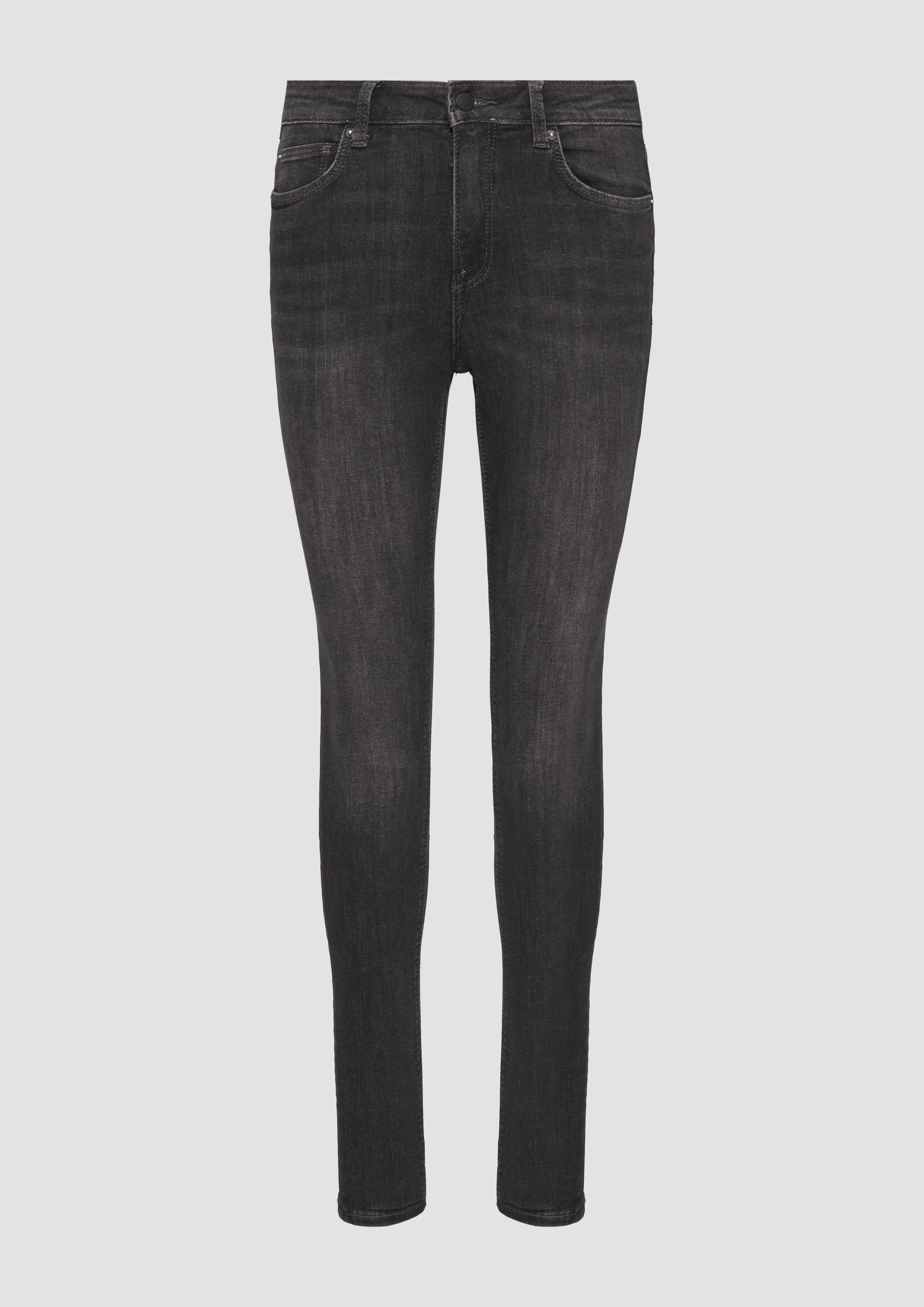 QS - Jeans Sadie / Skinny Fit / High Rise / Skinny Leg, Damen, grau